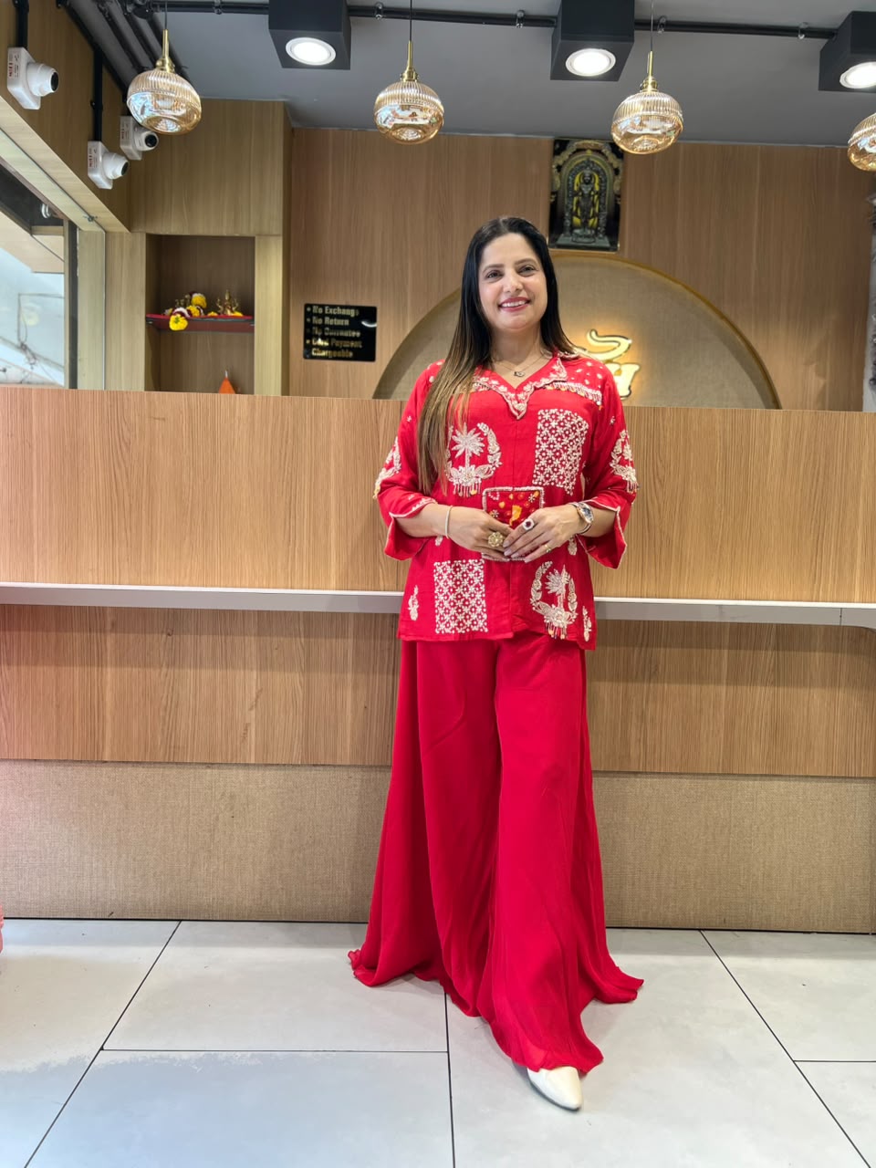 Pure Dola Silk Red 2pc Set