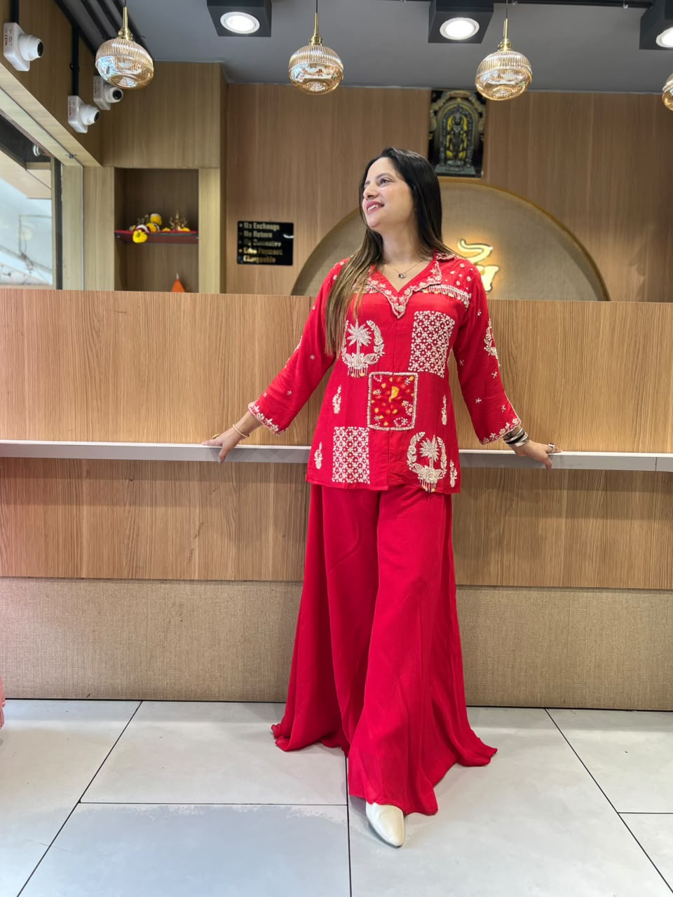 Pure Dola Silk Red 2pc Set