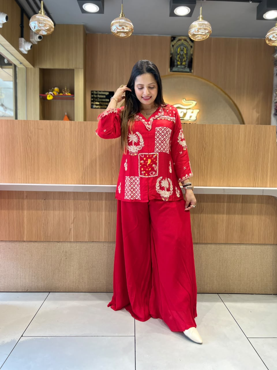 Pure Dola Silk Red 2pc Set