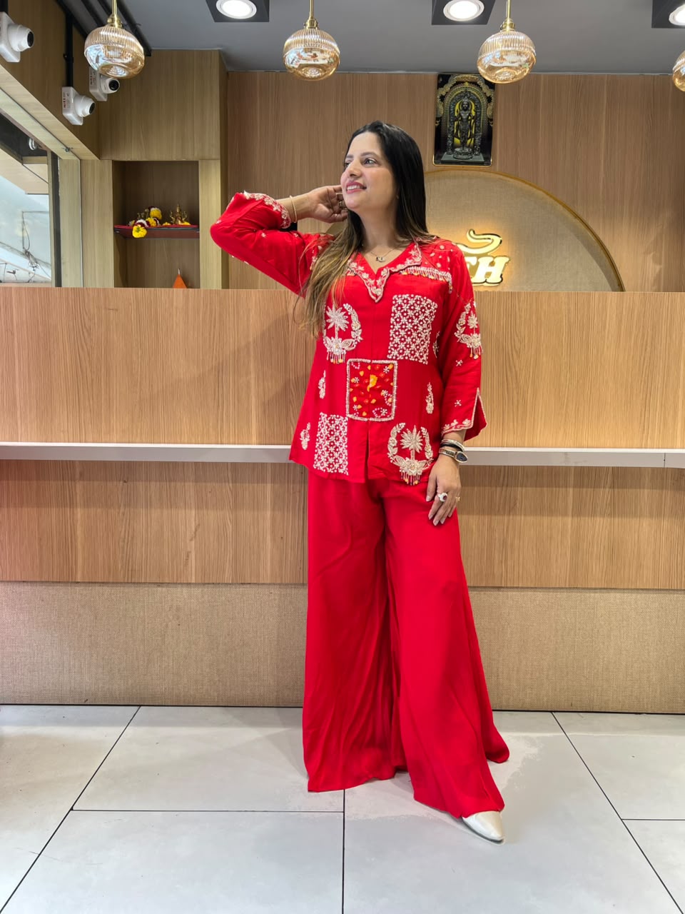 Pure Dola Silk Red 2pc Set