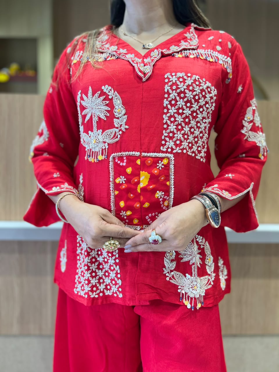 Pure Dola Silk Red 2pc Set