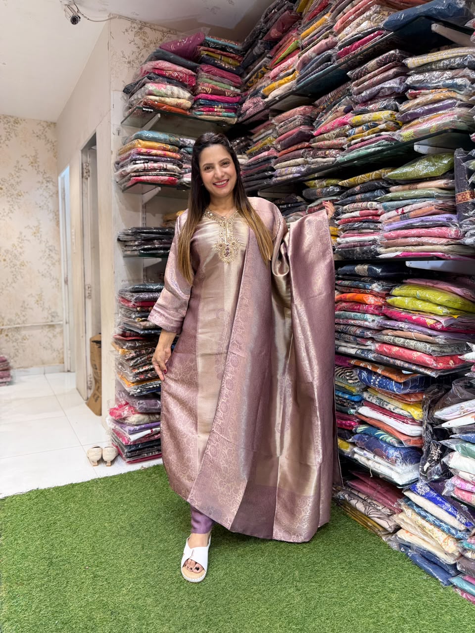 Pure Zeeraf Silk Purple 3pc Set