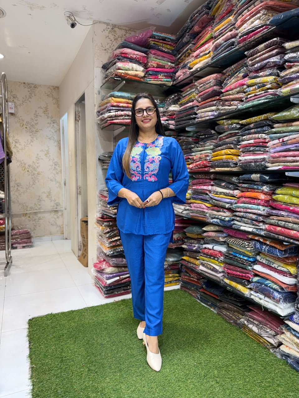 Pure Slub Cotton Blue 2pc Set