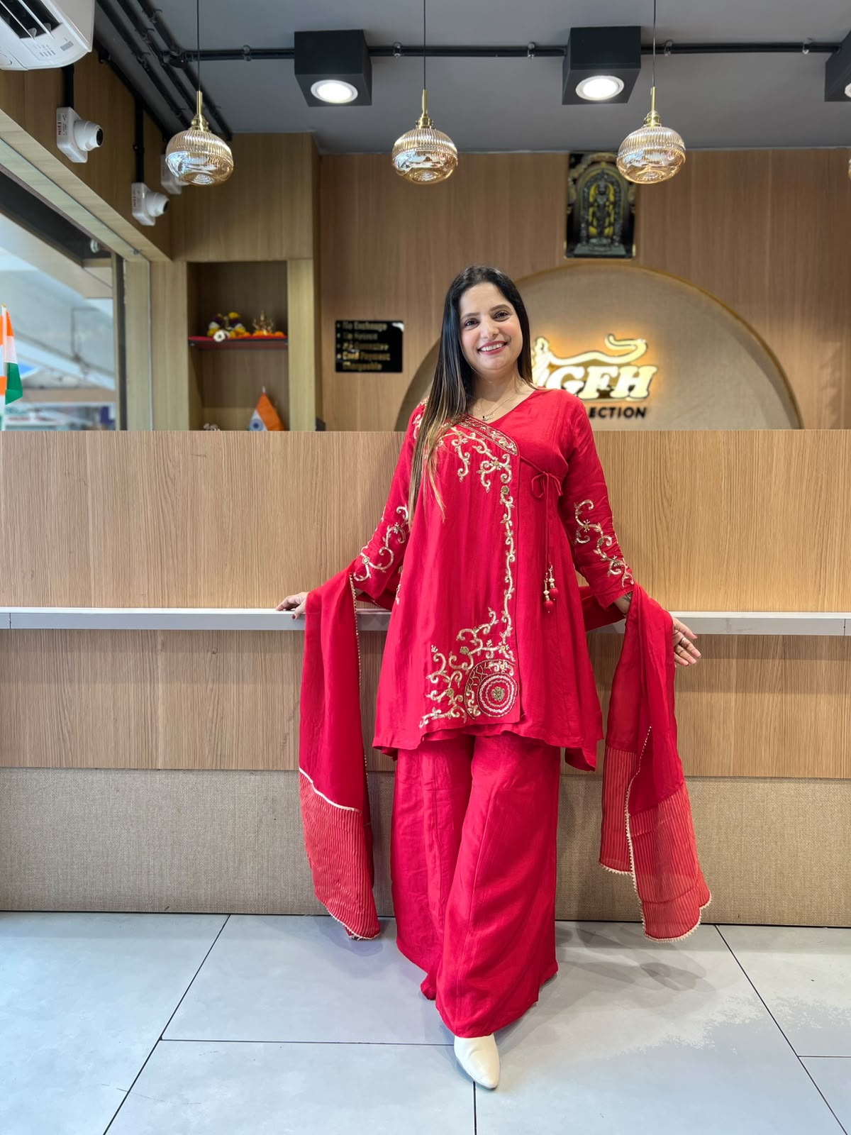 Pure Dola Silk Red 3pc Set