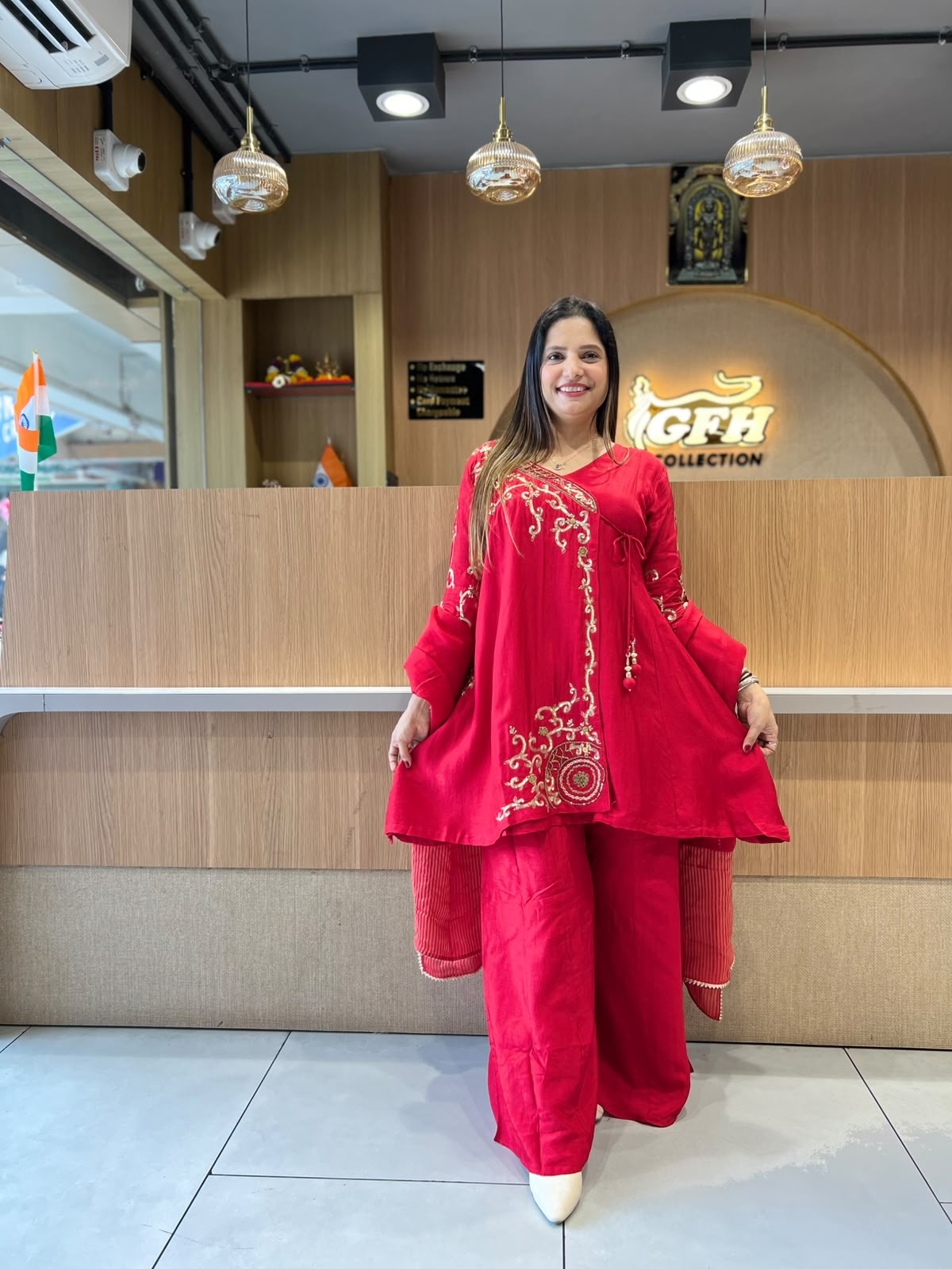 Pure Dola Silk Red 3pc Set