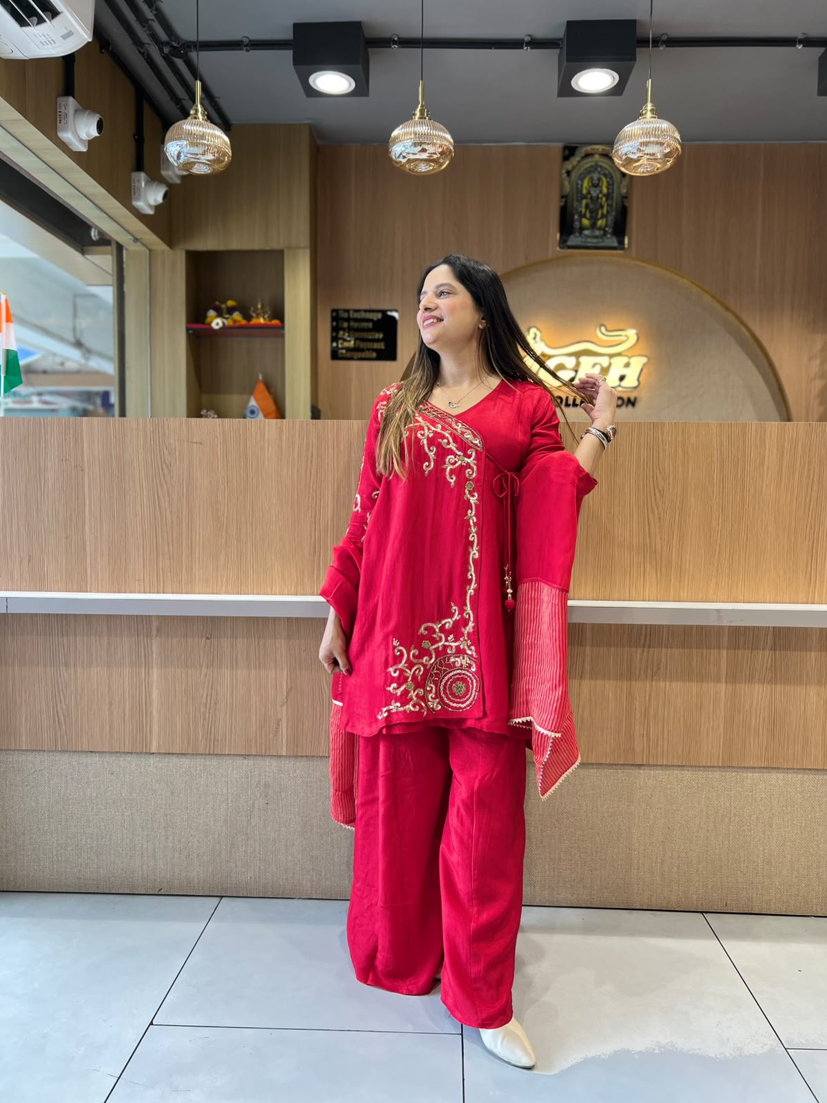 Pure Dola Silk Red 3pc Set