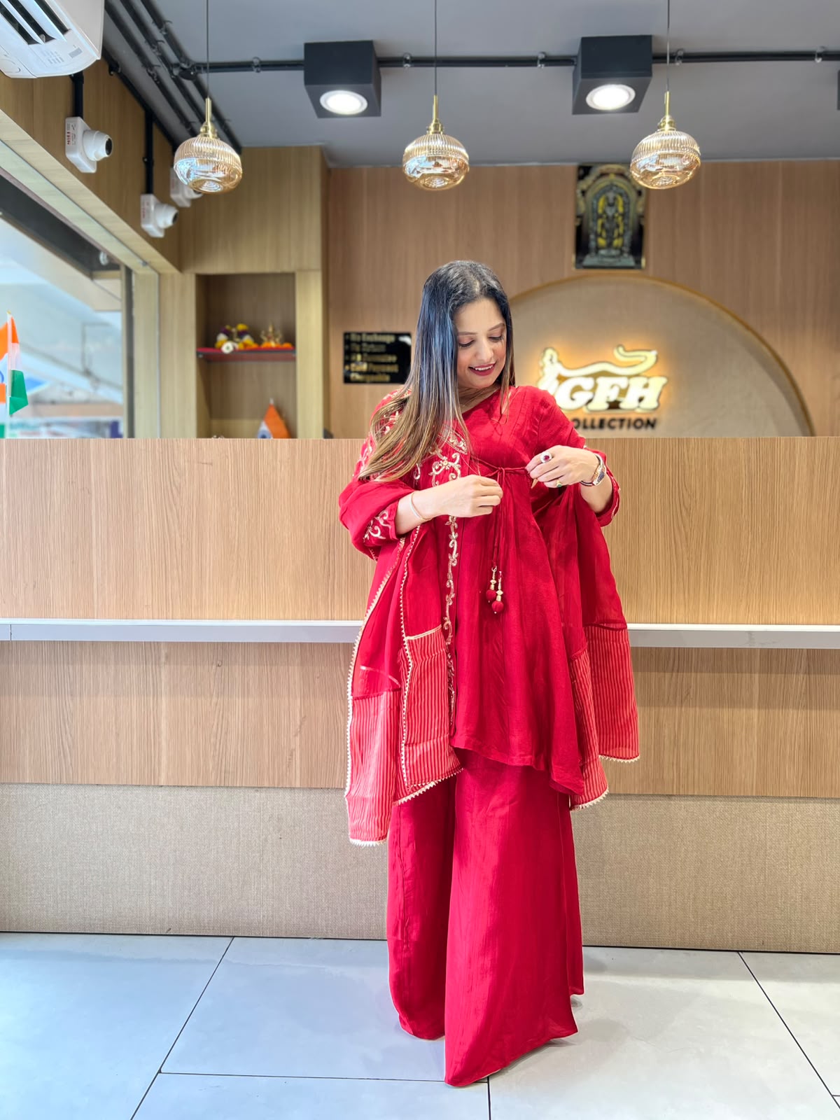 Pure Dola Silk Red 3pc Set