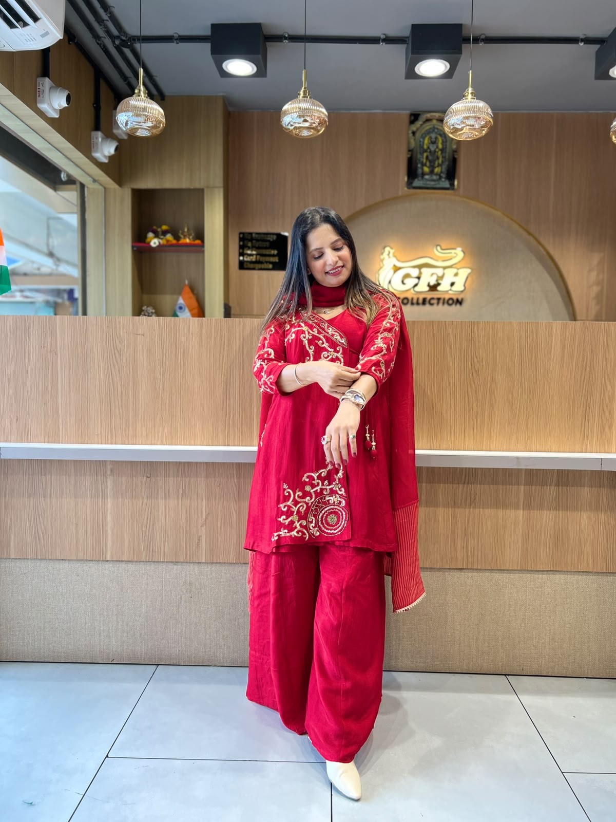 Pure Dola Silk Red 3pc Set