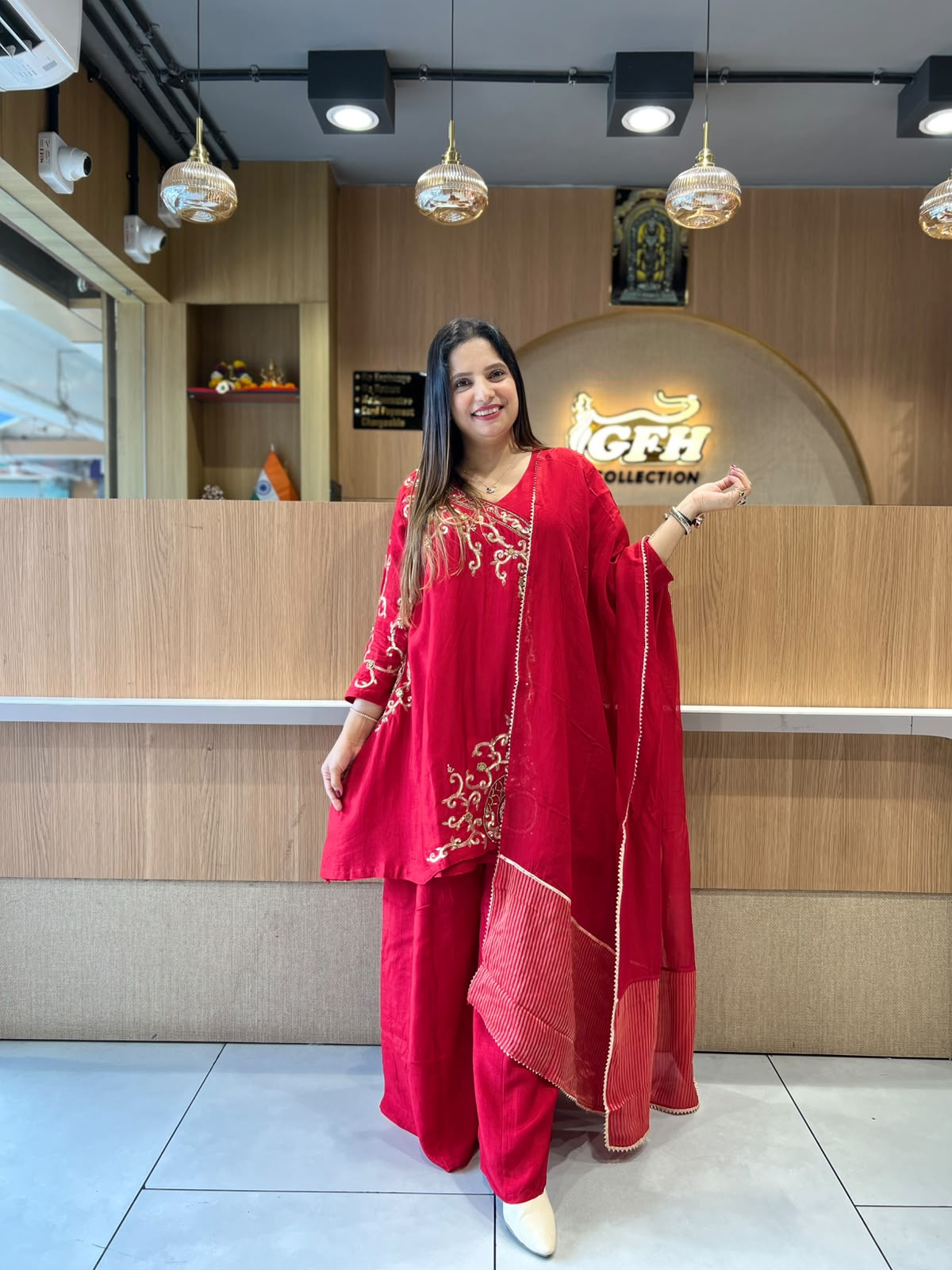 Pure Dola Silk Red 3pc Set