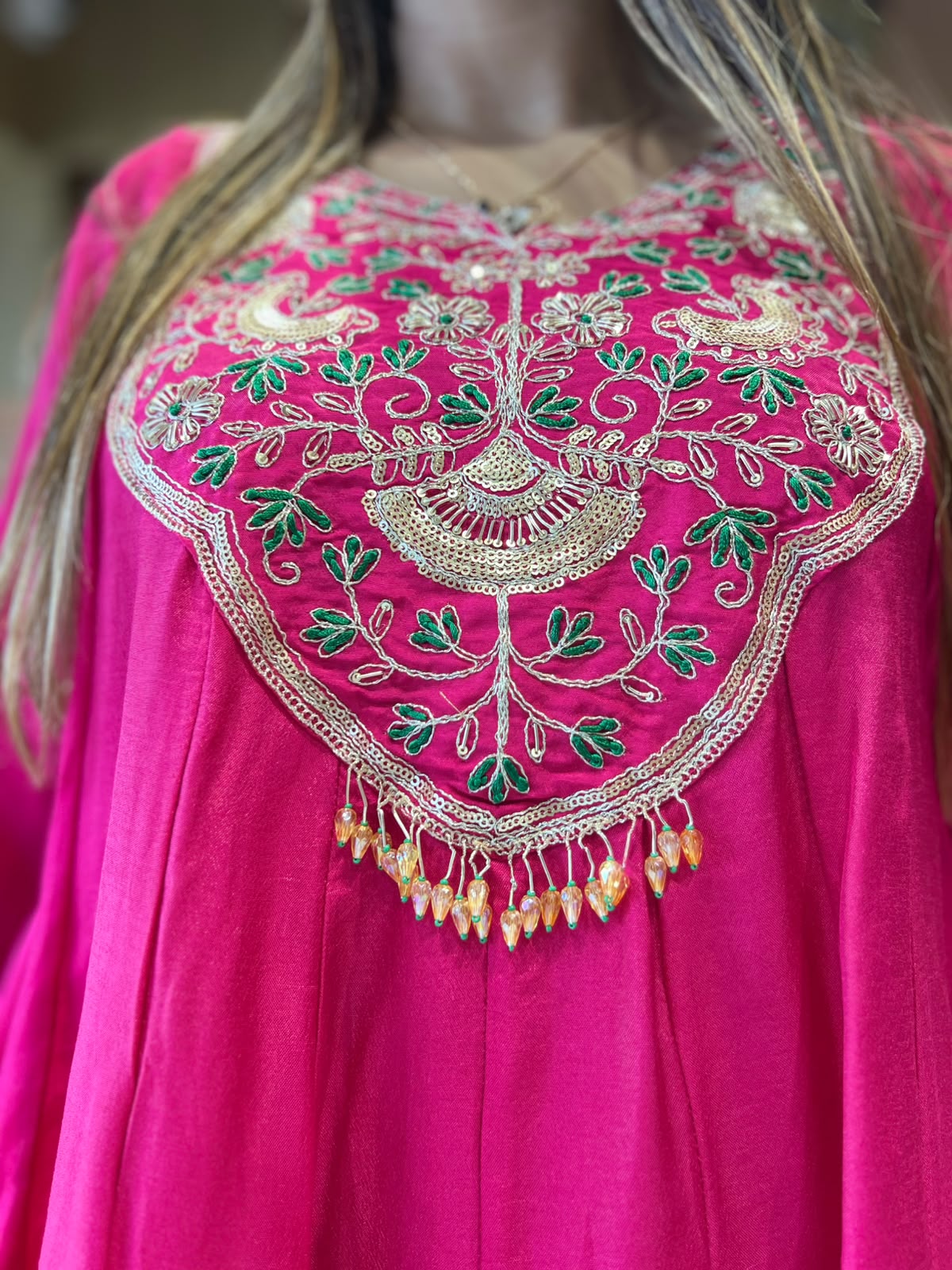 Pure Dola Silk Rani Pink 3pc Set