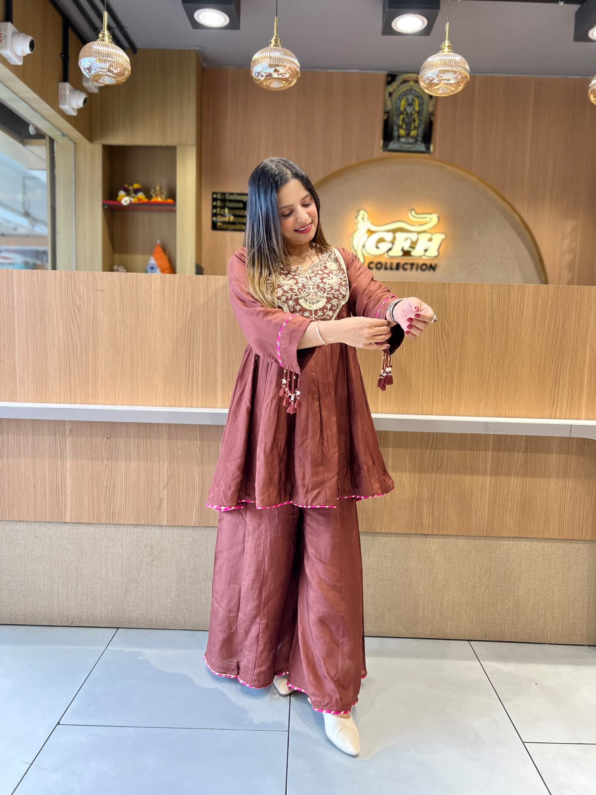 Pure Dola Silk Brown 3pc Set