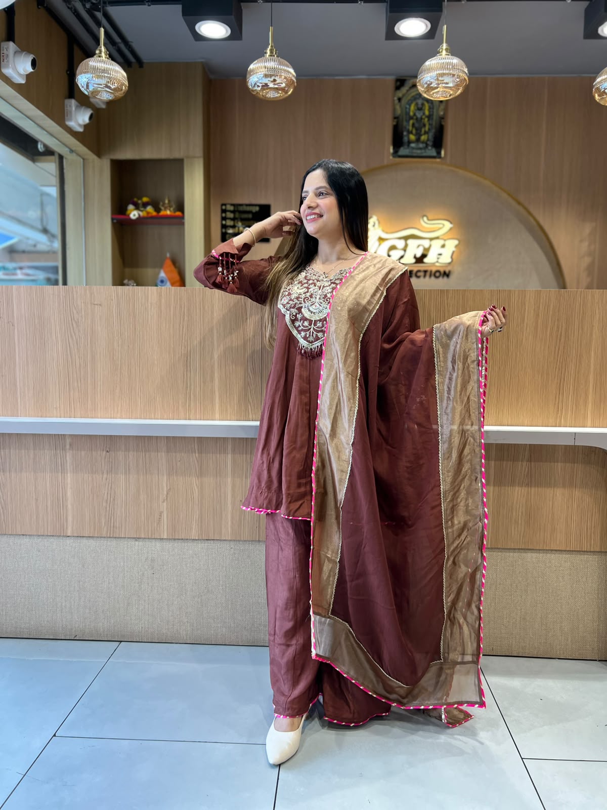 Pure Dola Silk Brown 3pc Set