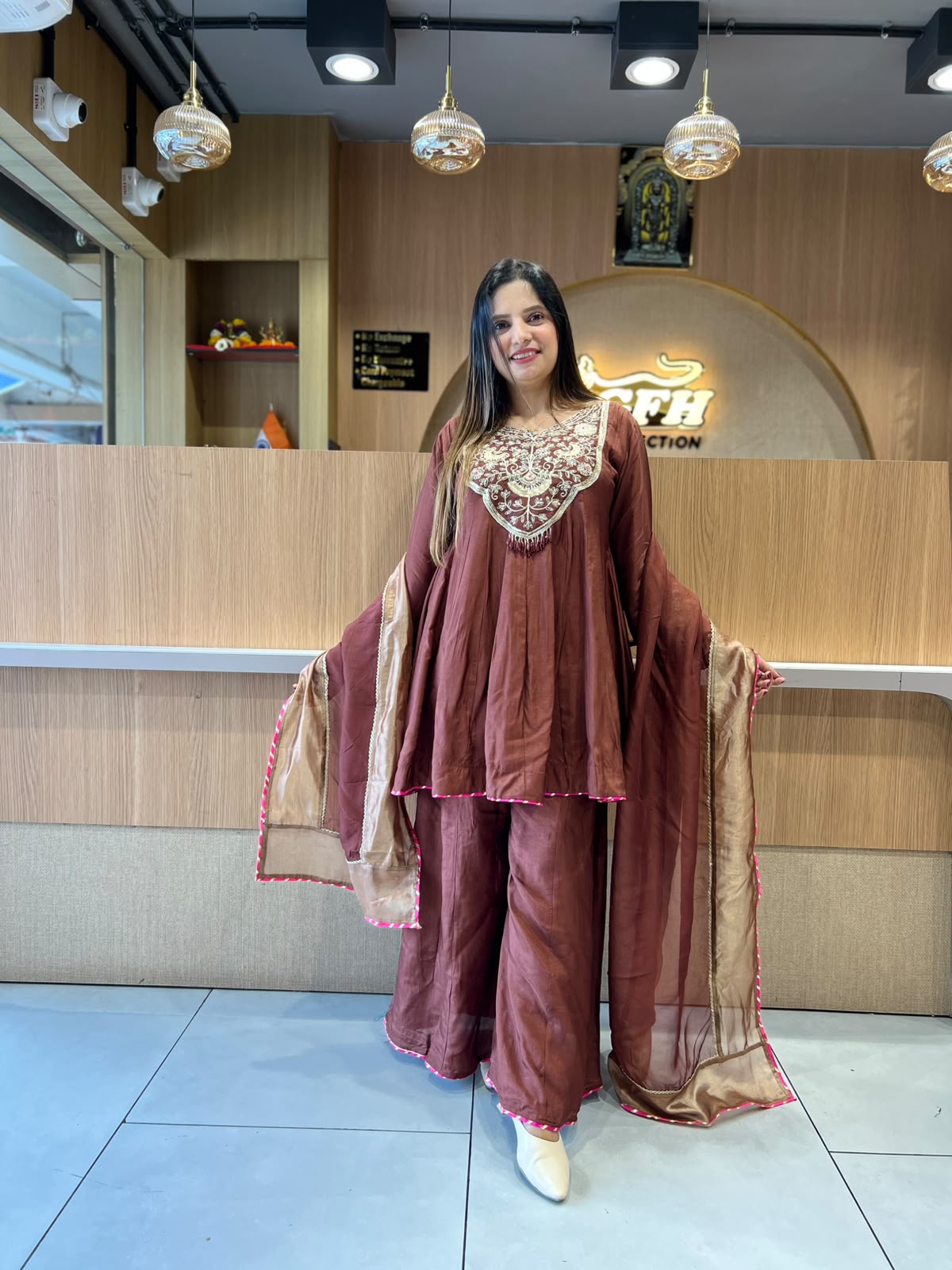 Pure Dola Silk Brown 3pc Set
