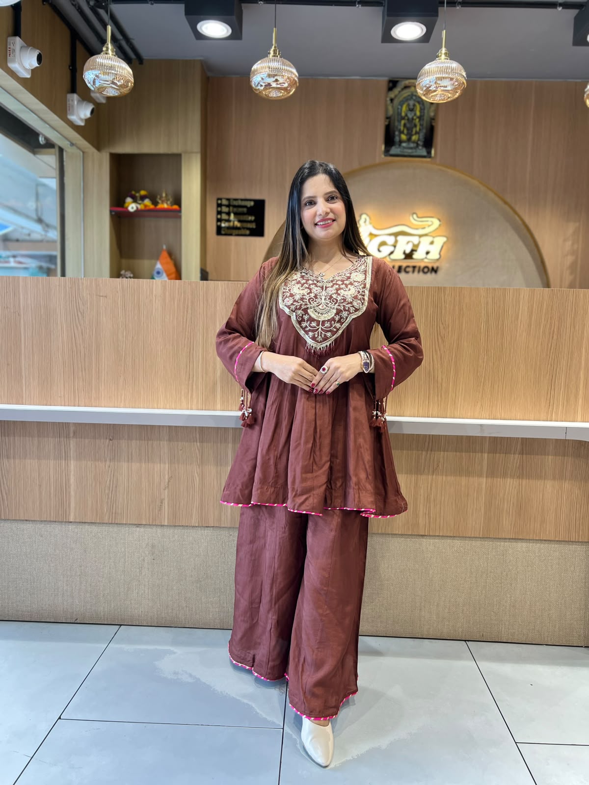 Pure Dola Silk Brown 3pc Set