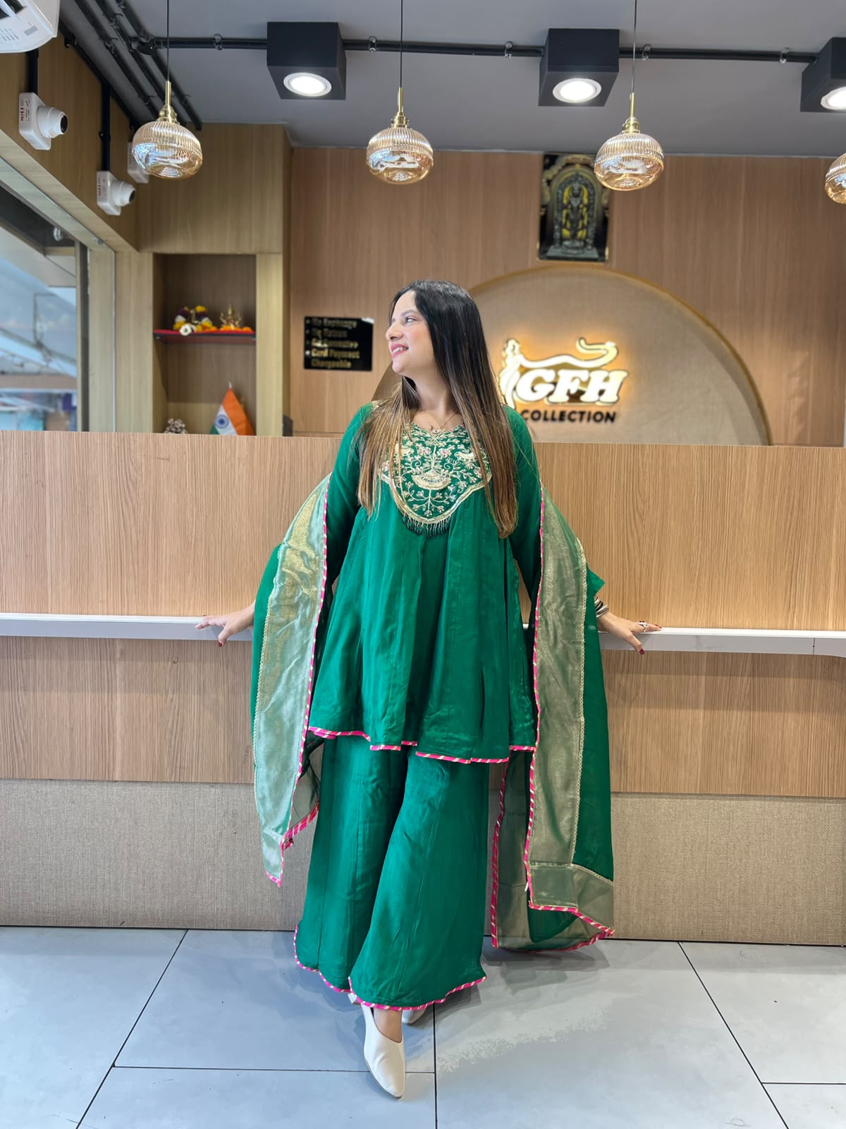 Pure Dola Silk Green 3pc Set