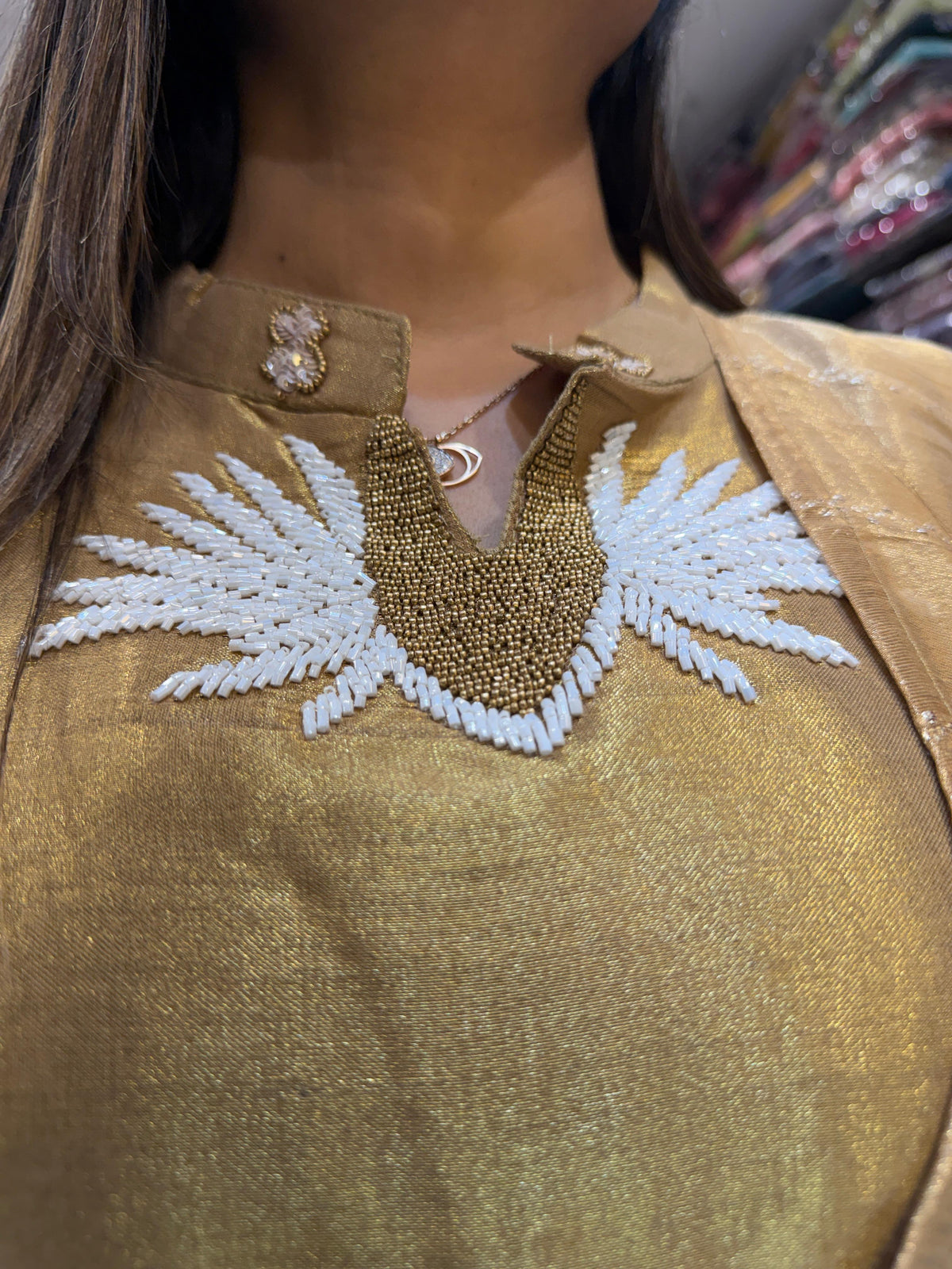 Pure Kanjiwaram Golden And Silver 3pc Set