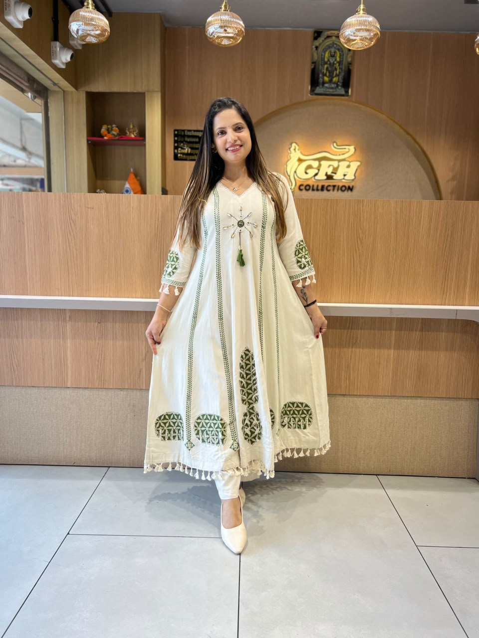 Pure Slub Rayon Dusty Off White  3pc Set