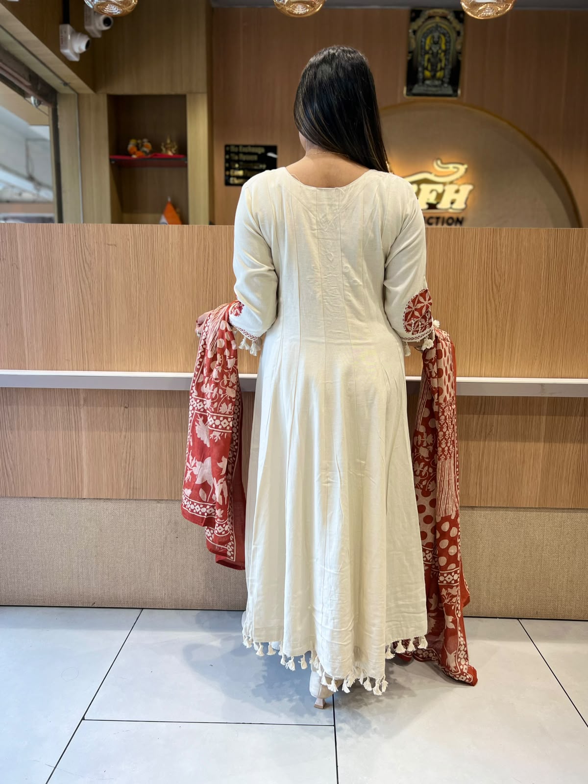 Pure Slub Rayon Dusty Off White  3pc Set