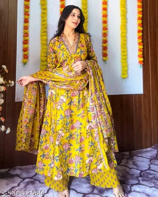 Pure Cotton Yellow 3pc Set