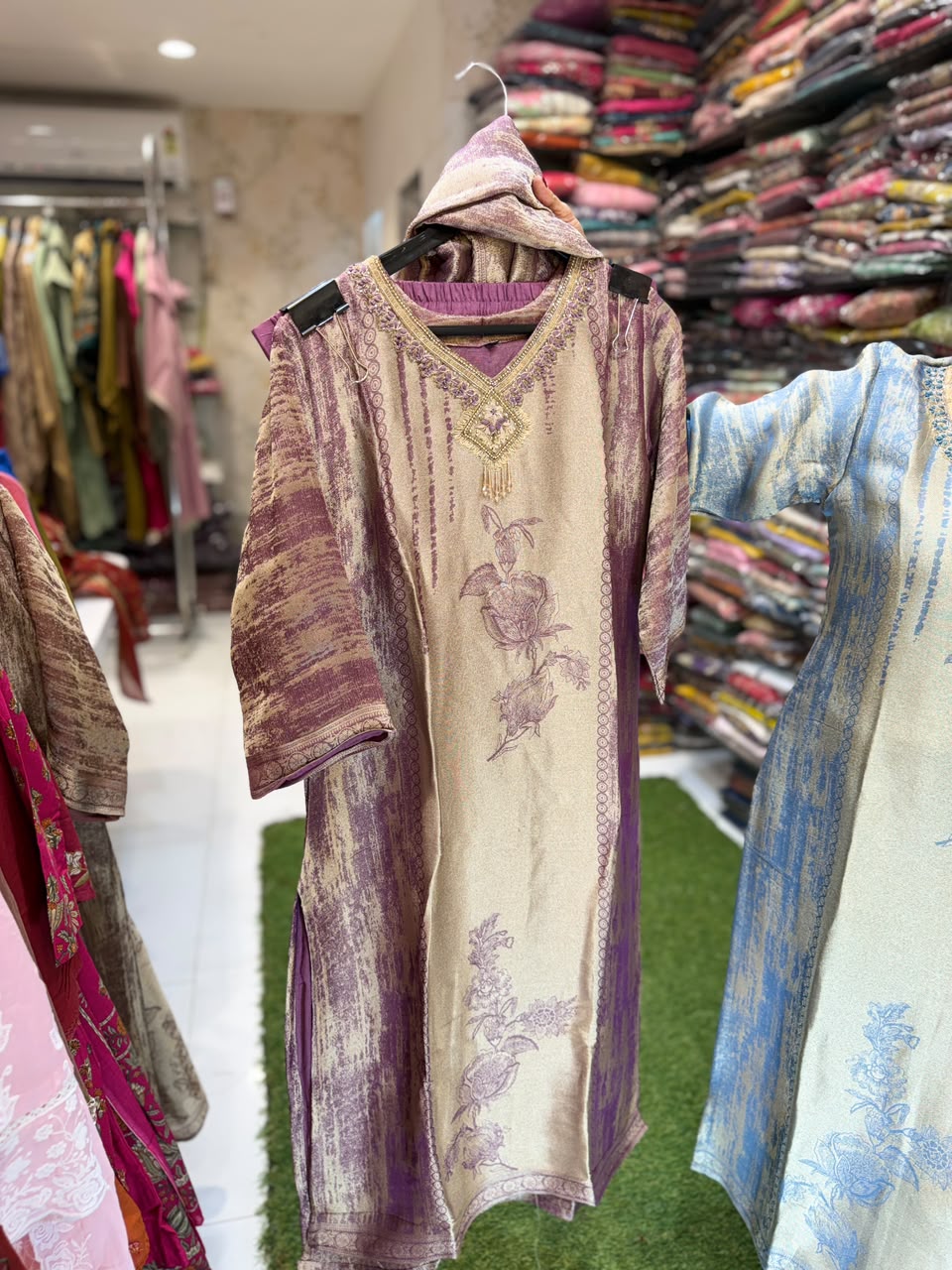 Pure Zeeraf Silk Purple 3pc Set