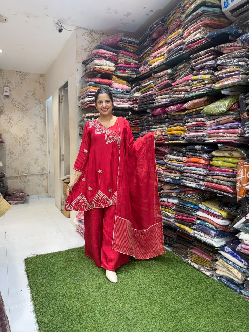 Pure Dola Silk Red 3pc Set