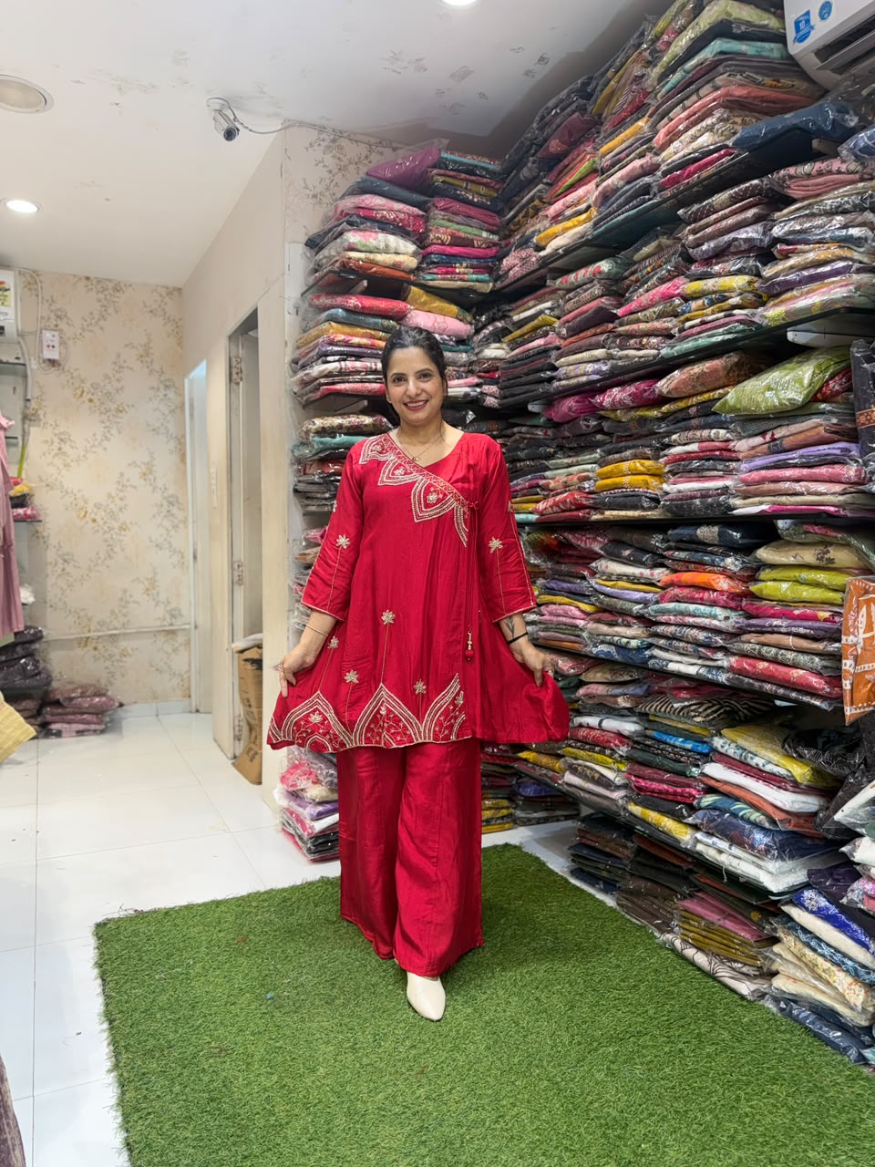 Pure Dola Silk Red 3pc Set