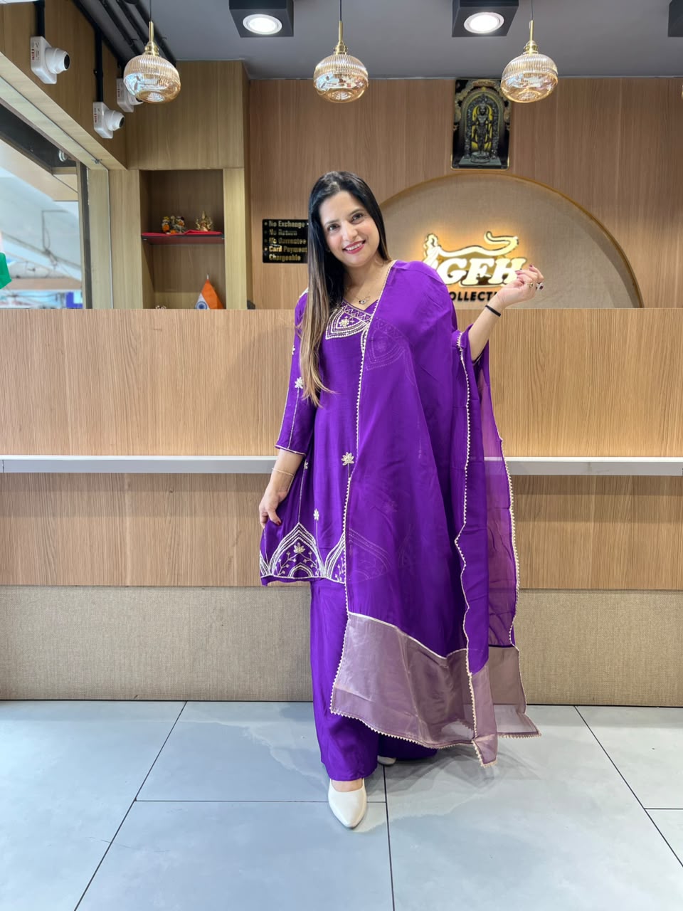 Pure Dola Silk Purple 3pc Set