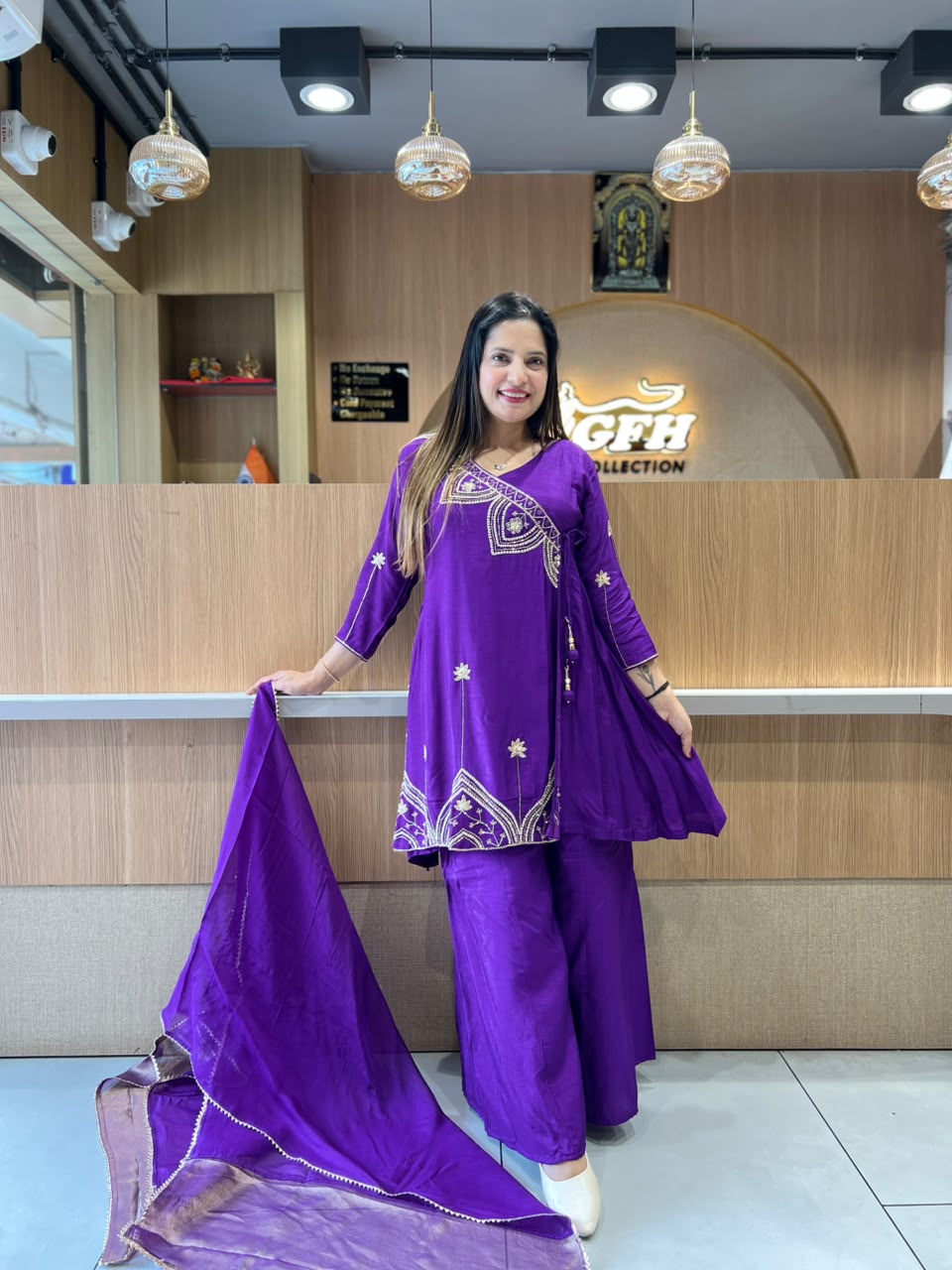 Pure Dola Silk Purple 3pc Set