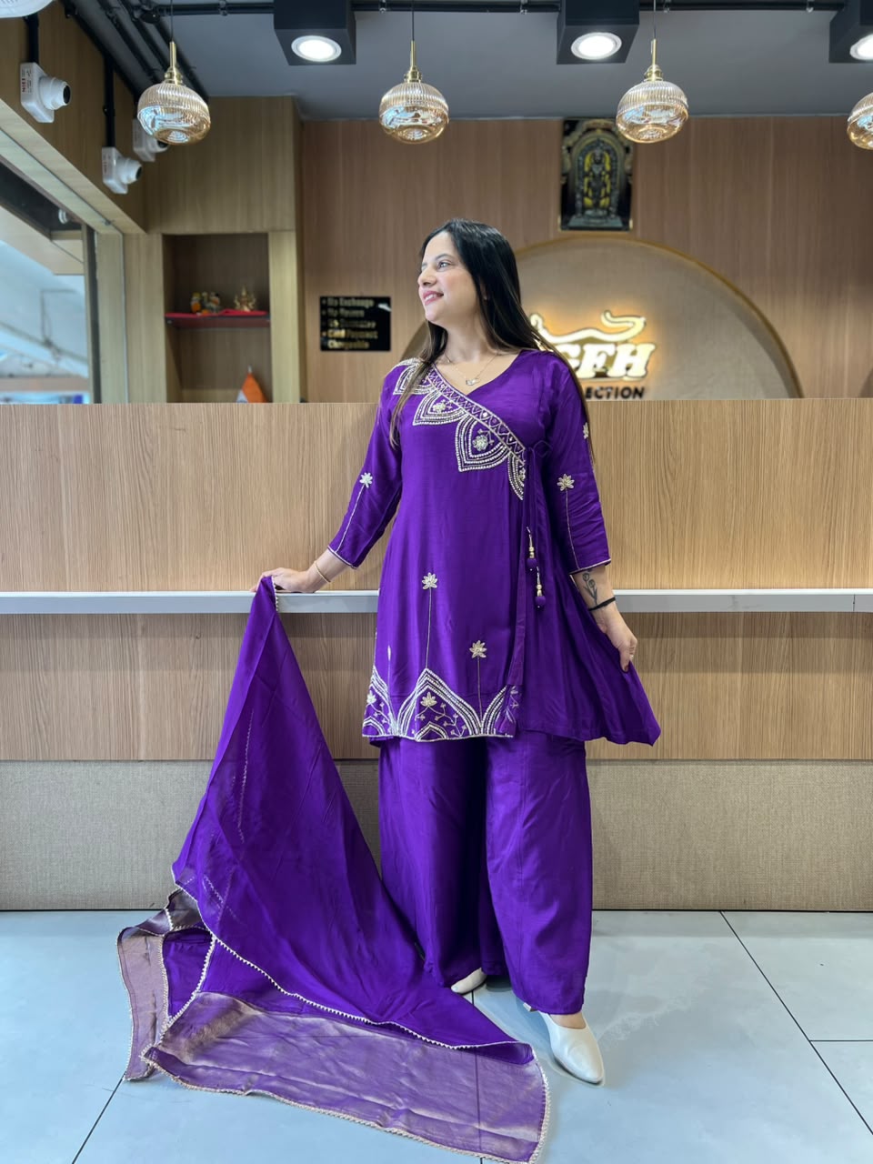 Pure Dola Silk Purple 3pc Set