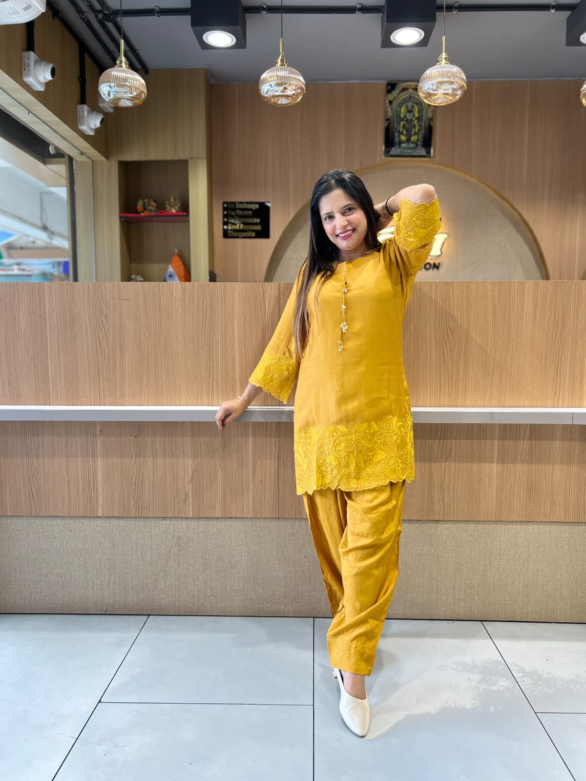 Pure Muslin Mustard Yellow 2pc Set
