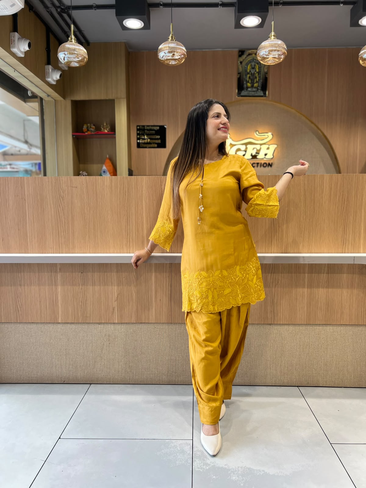 Pure Muslin Mustard Yellow 2pc Set