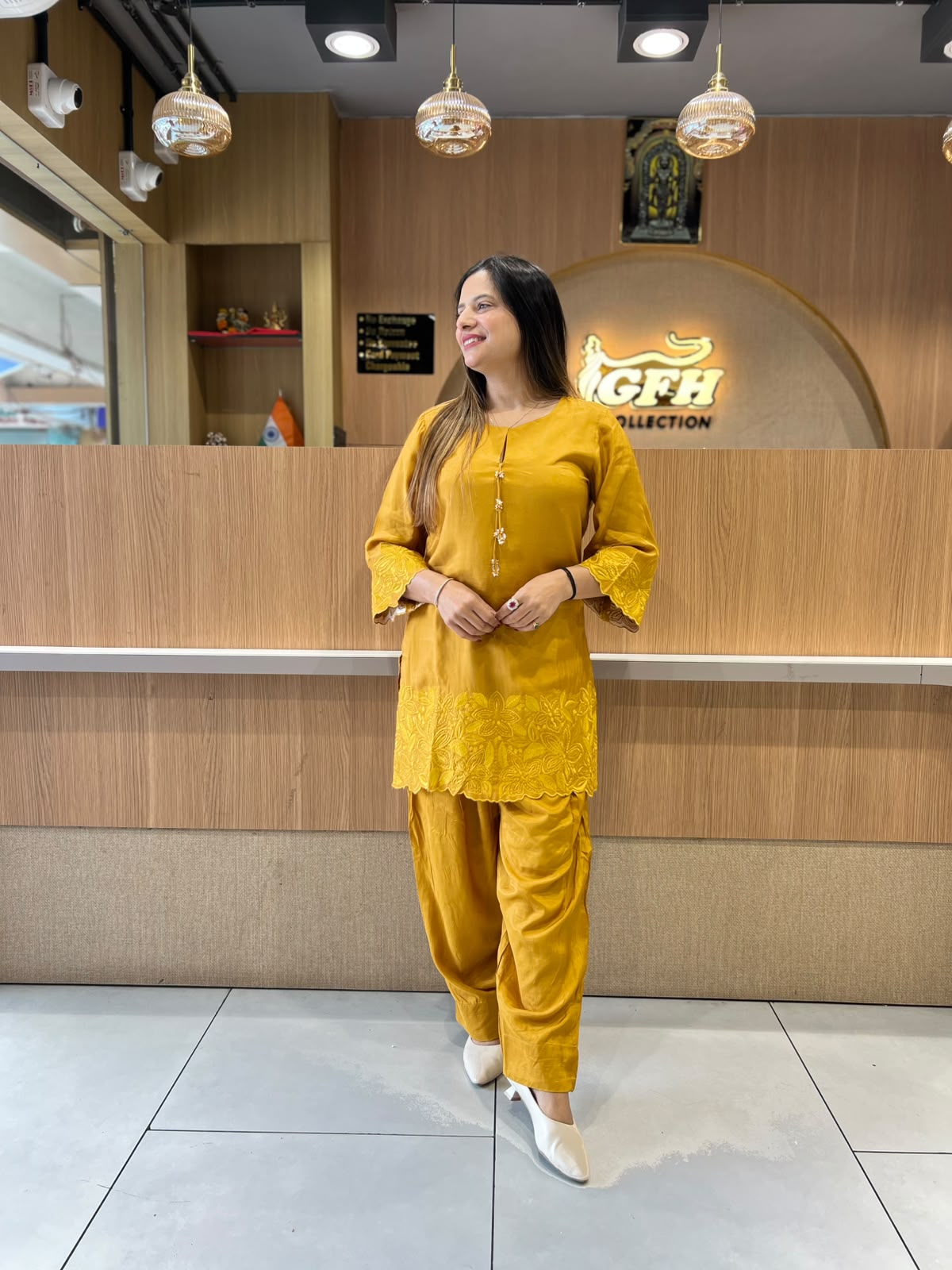 Pure Muslin Mustard Yellow 2pc Set