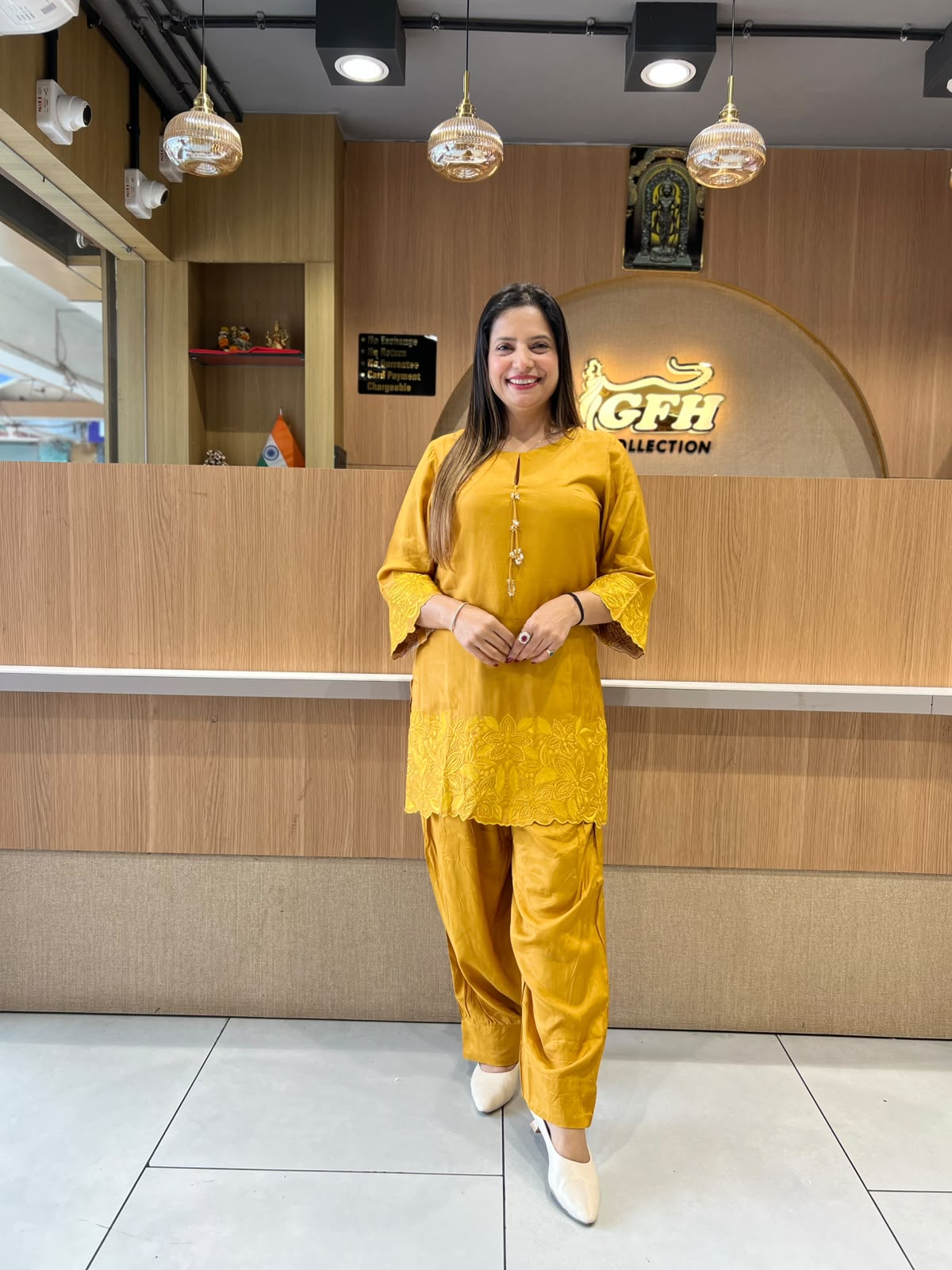 Pure Muslin Mustard Yellow 2pc Set