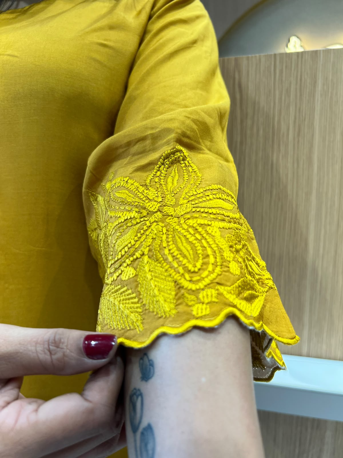 Pure Muslin Mustard Yellow 2pc Set