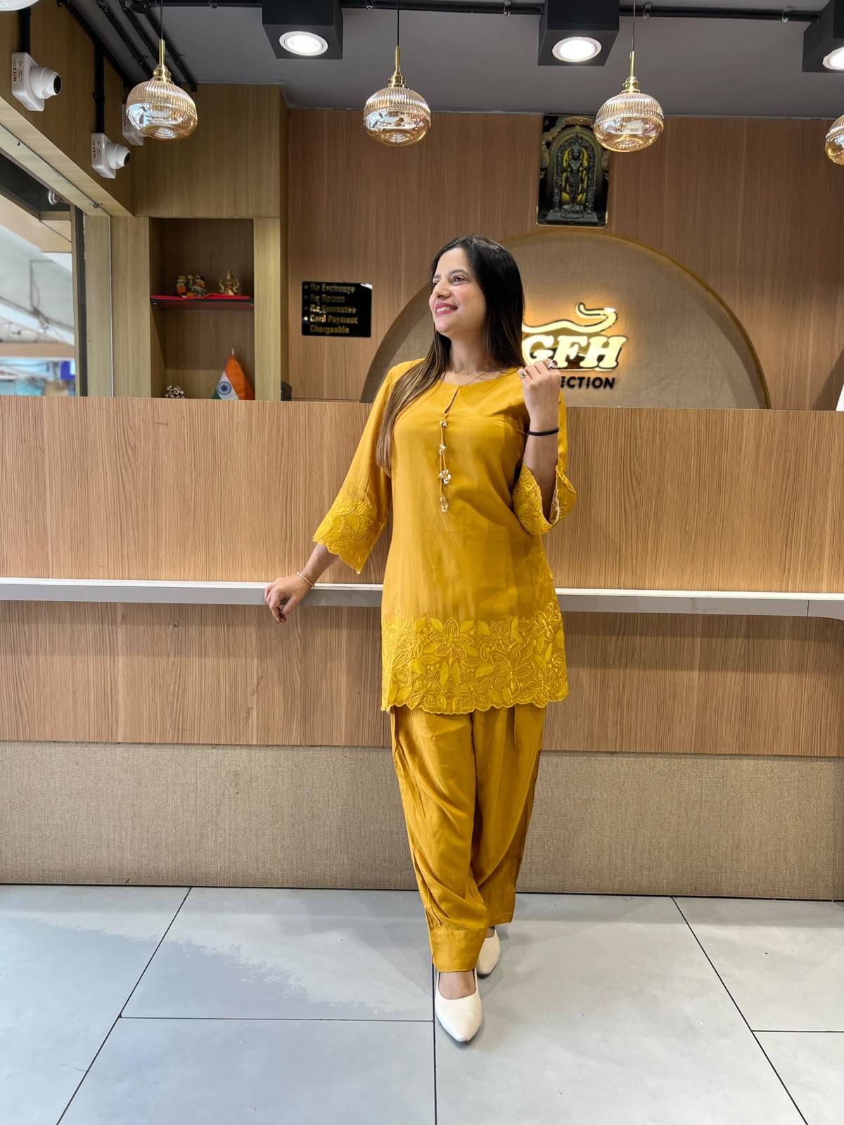 Pure Muslin Mustard Yellow 2pc Set
