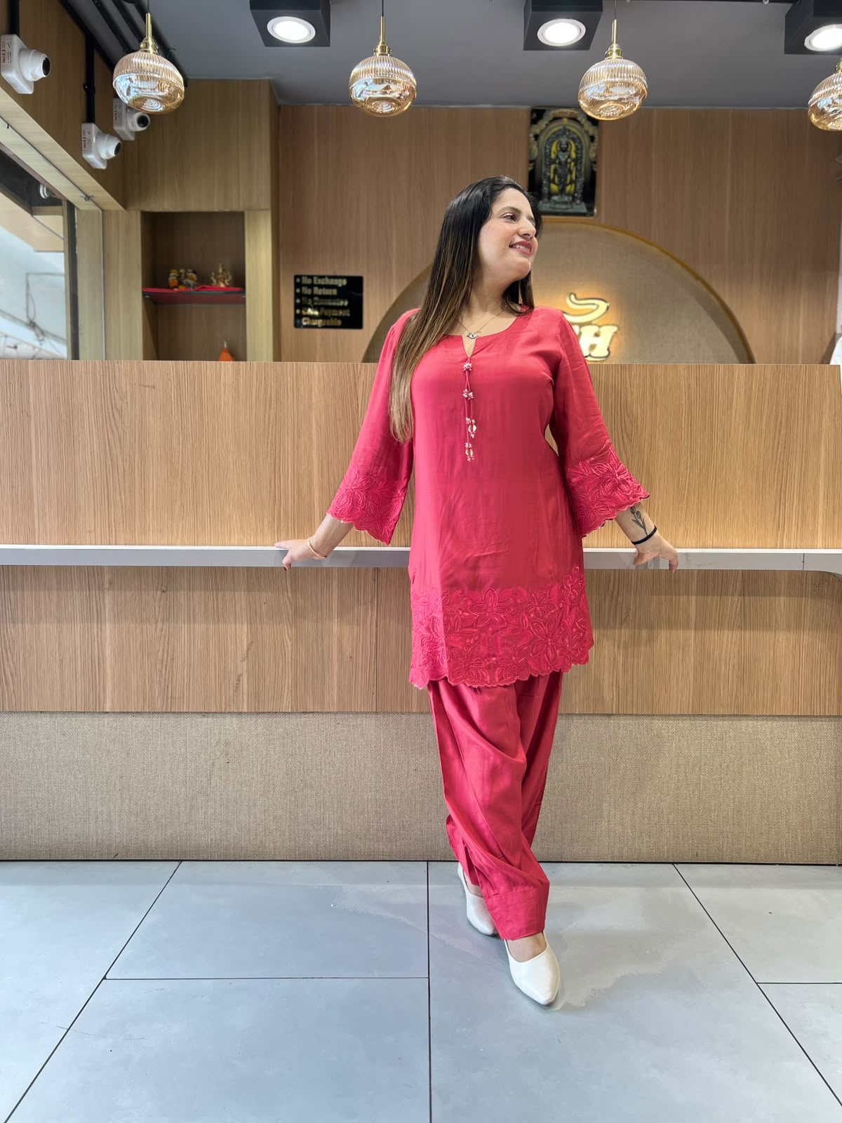 Pure Muslin Red 2pc Set