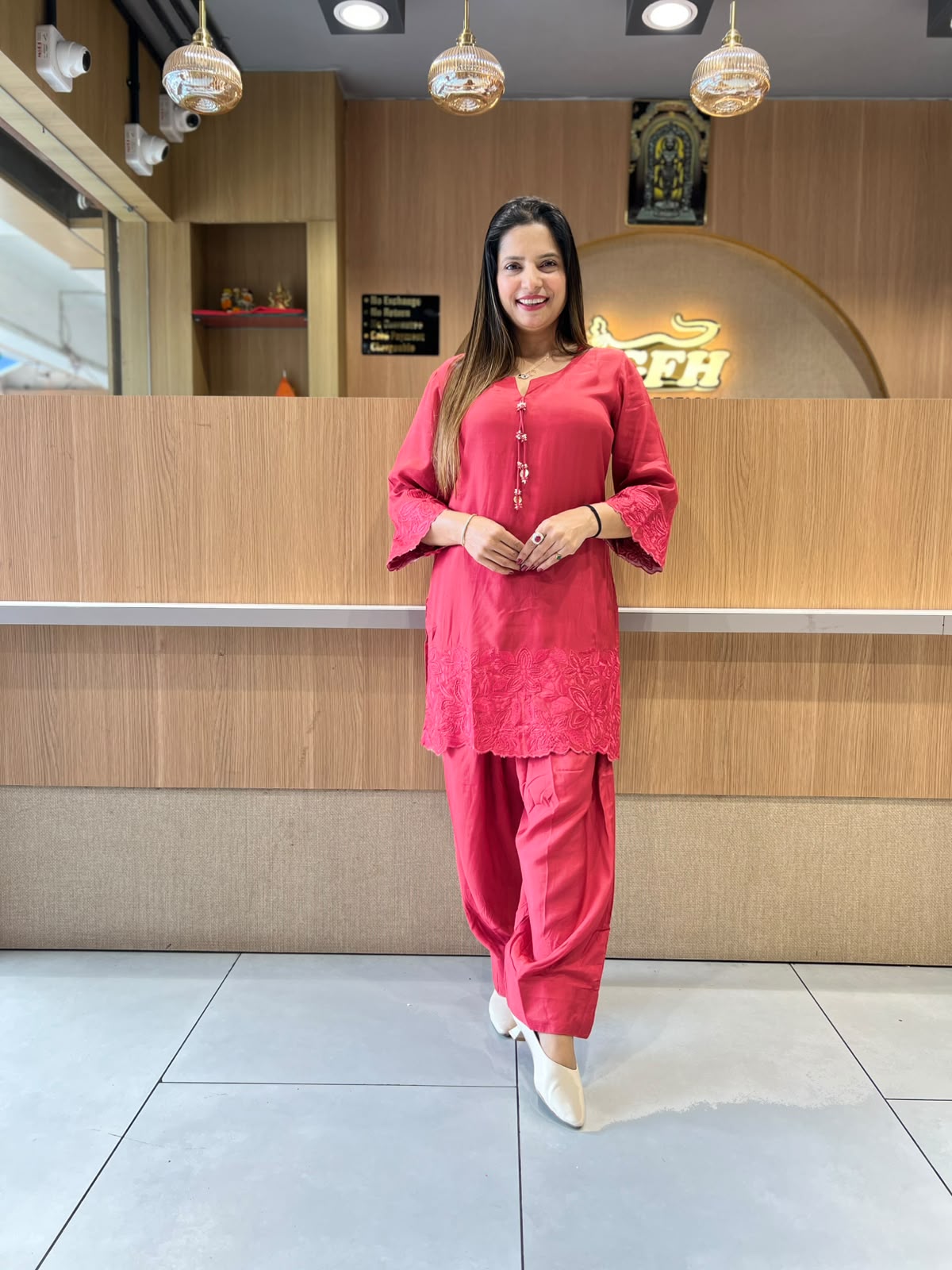 Pure Muslin Red 2pc Set