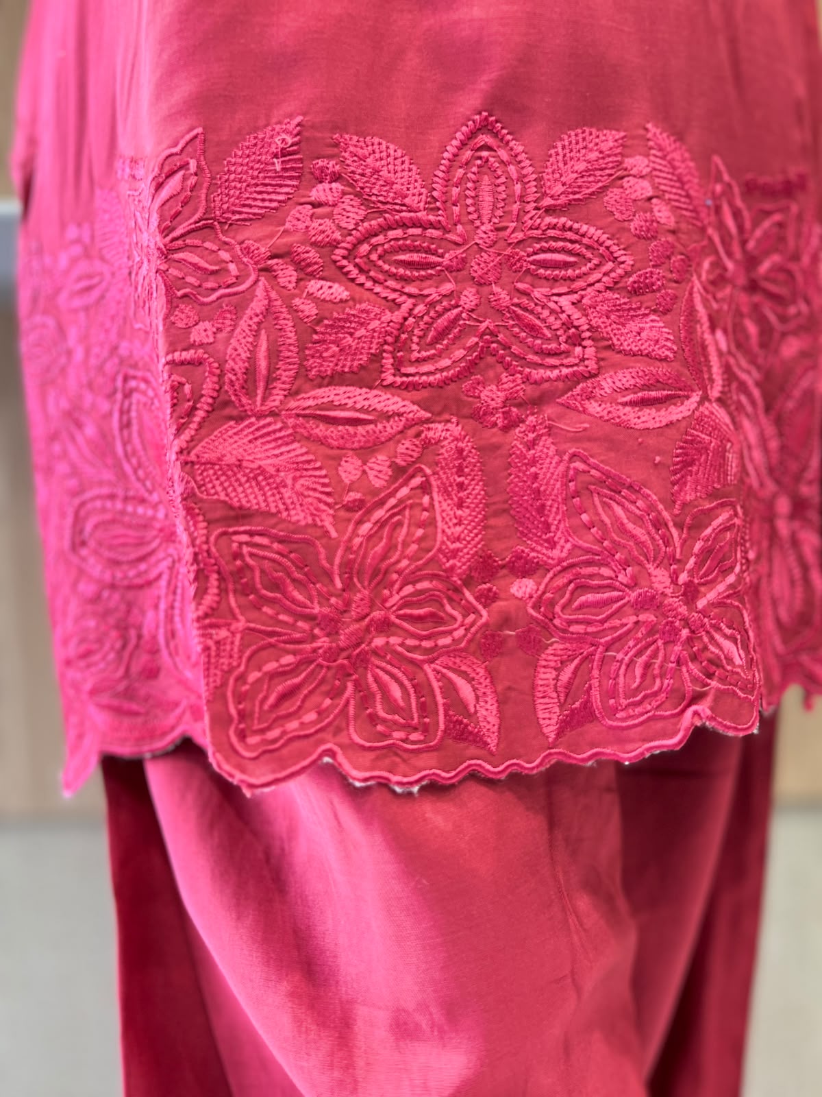 Pure Muslin Red 2pc Set