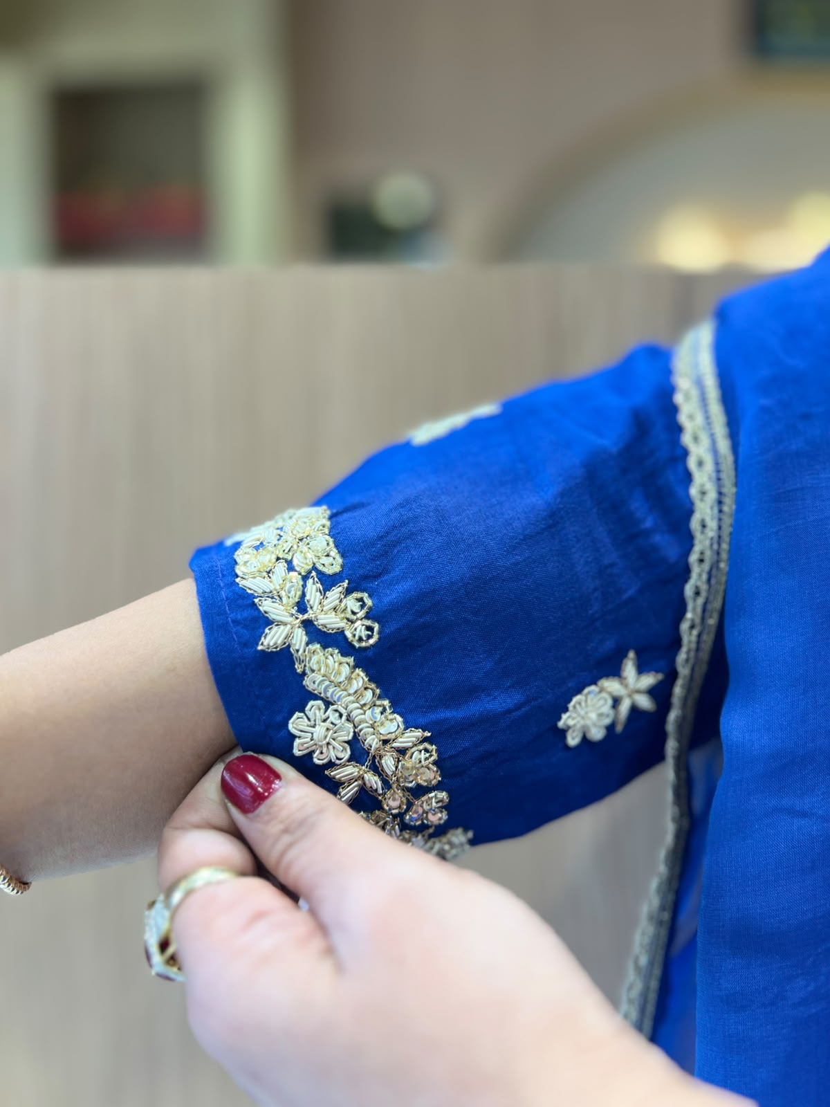 Pure Dola Silk Royal Blue 3pc Set