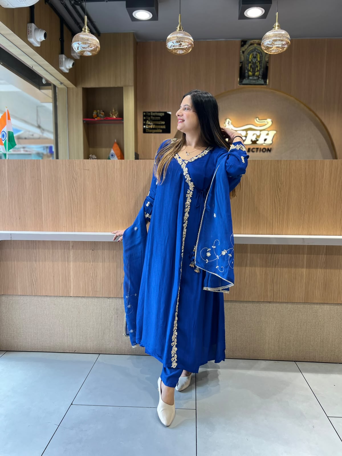 Pure Dola Silk Royal Blue 3pc Set
