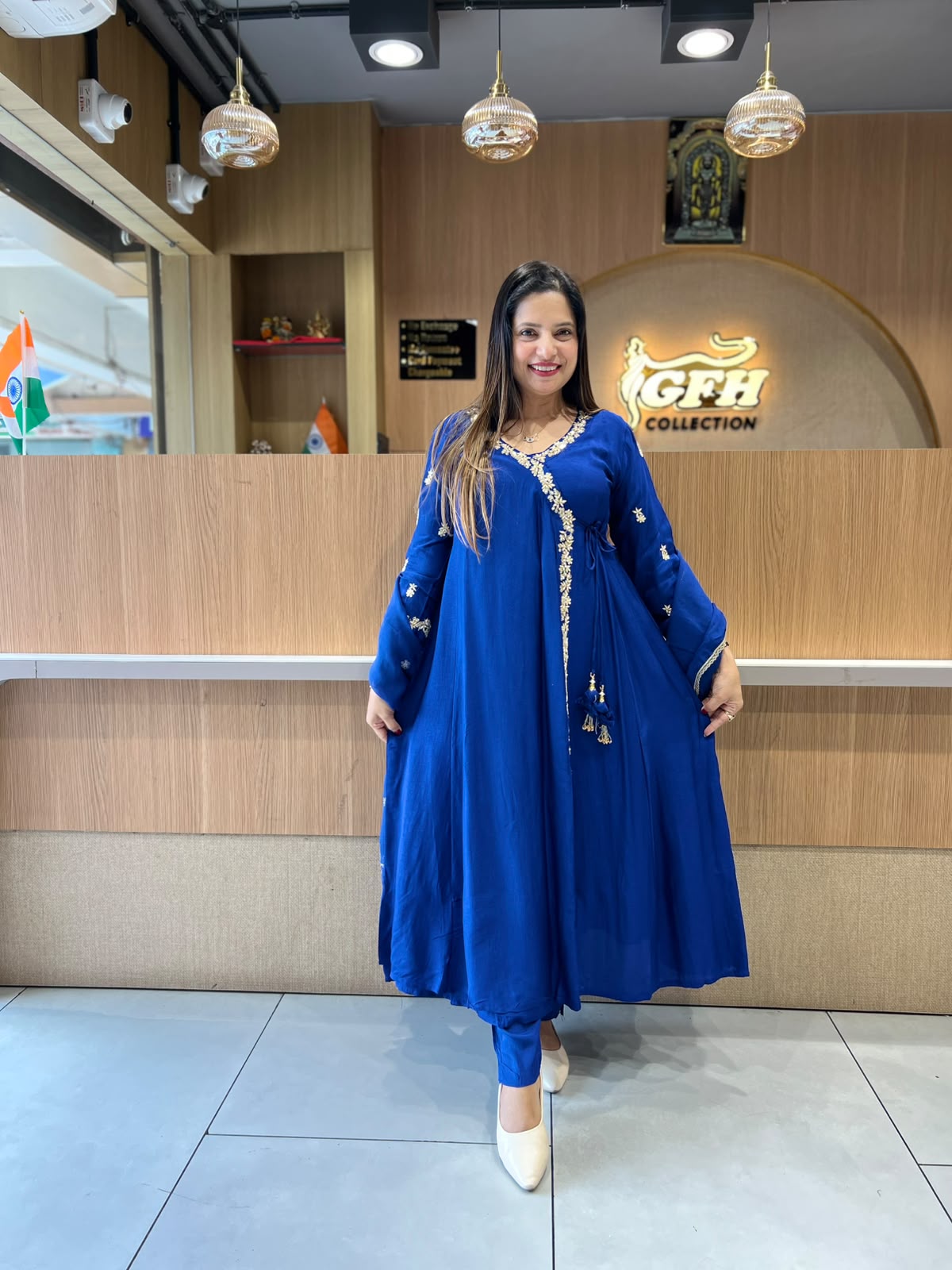 Pure Dola Silk Royal Blue 3pc Set