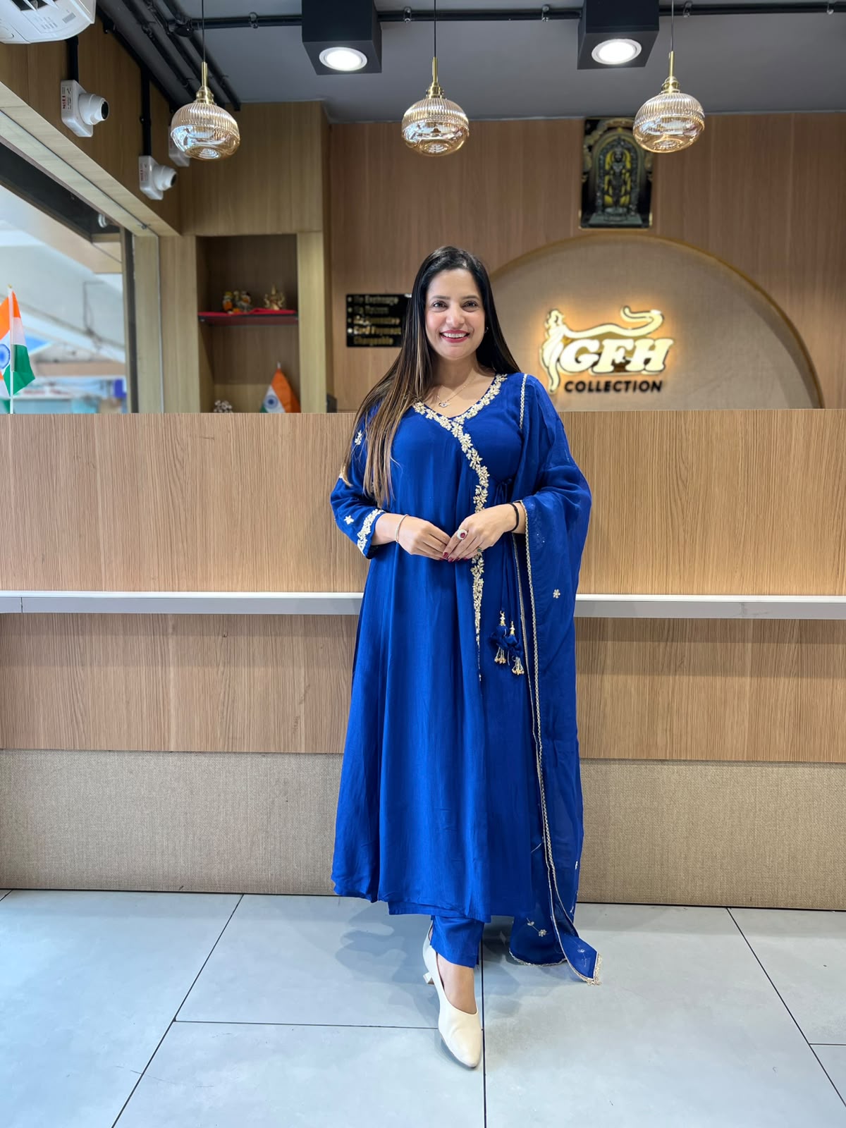 Pure Dola Silk Royal Blue 3pc Set