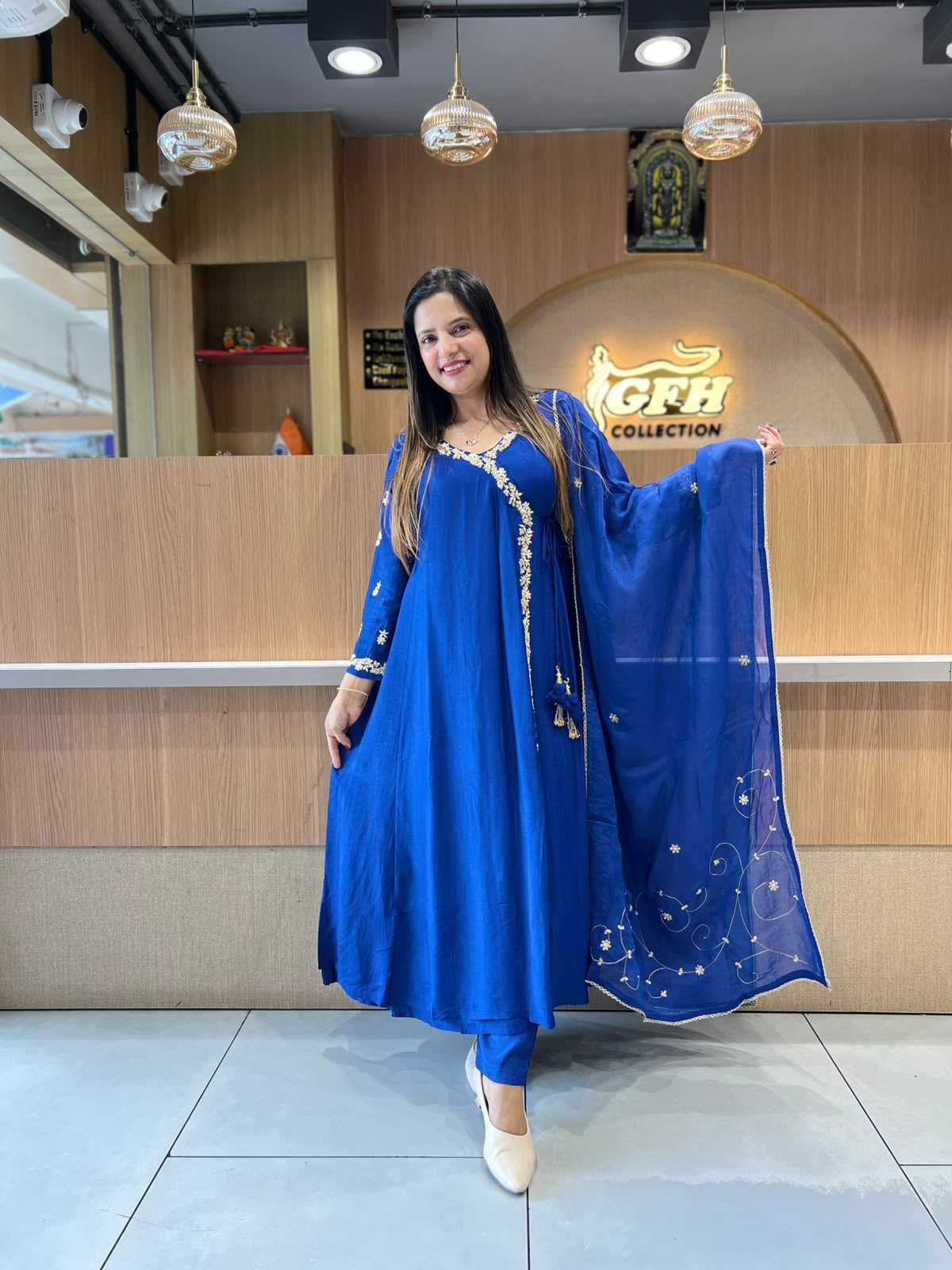 Pure Dola Silk Royal Blue 3pc Set