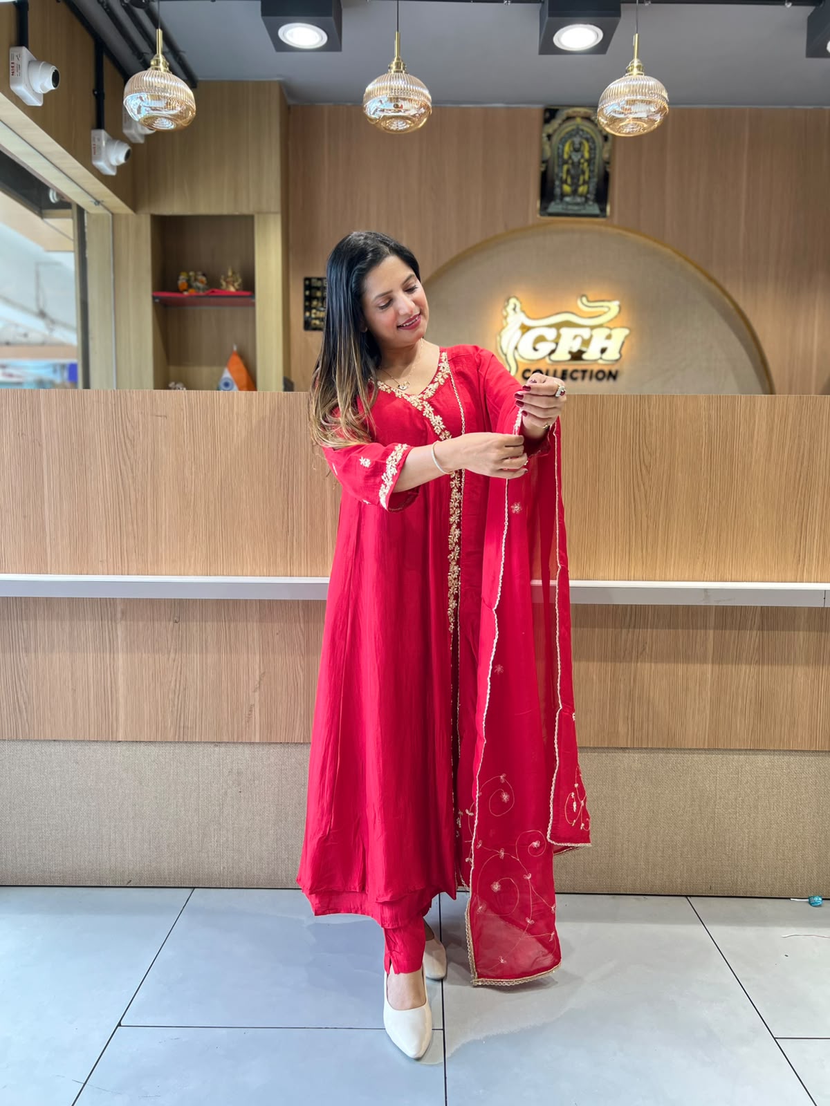Pure Dola Silk Red 3pc Set