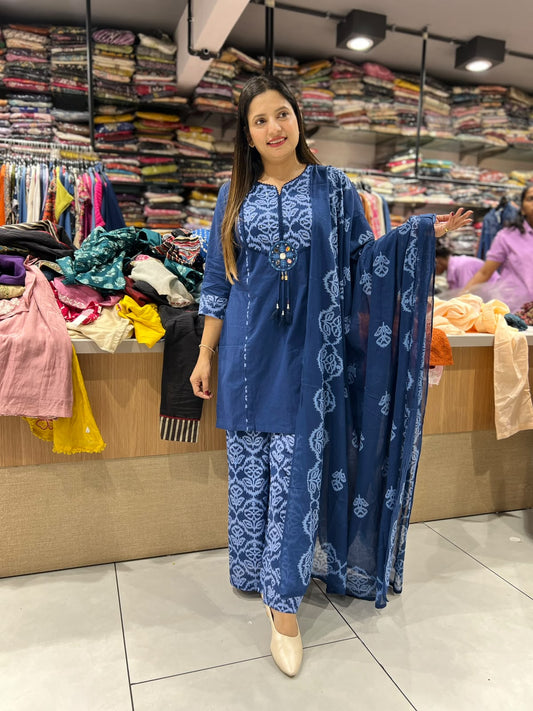 Pure Cotton Blue 3pc Set