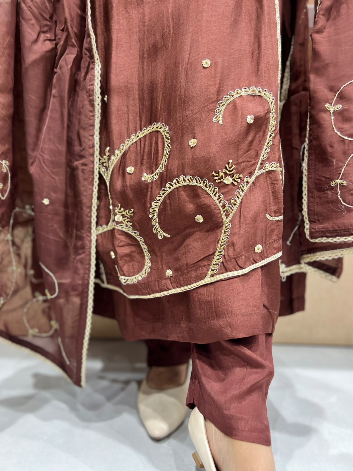 Pure Dola Silk Brown 3pc Set