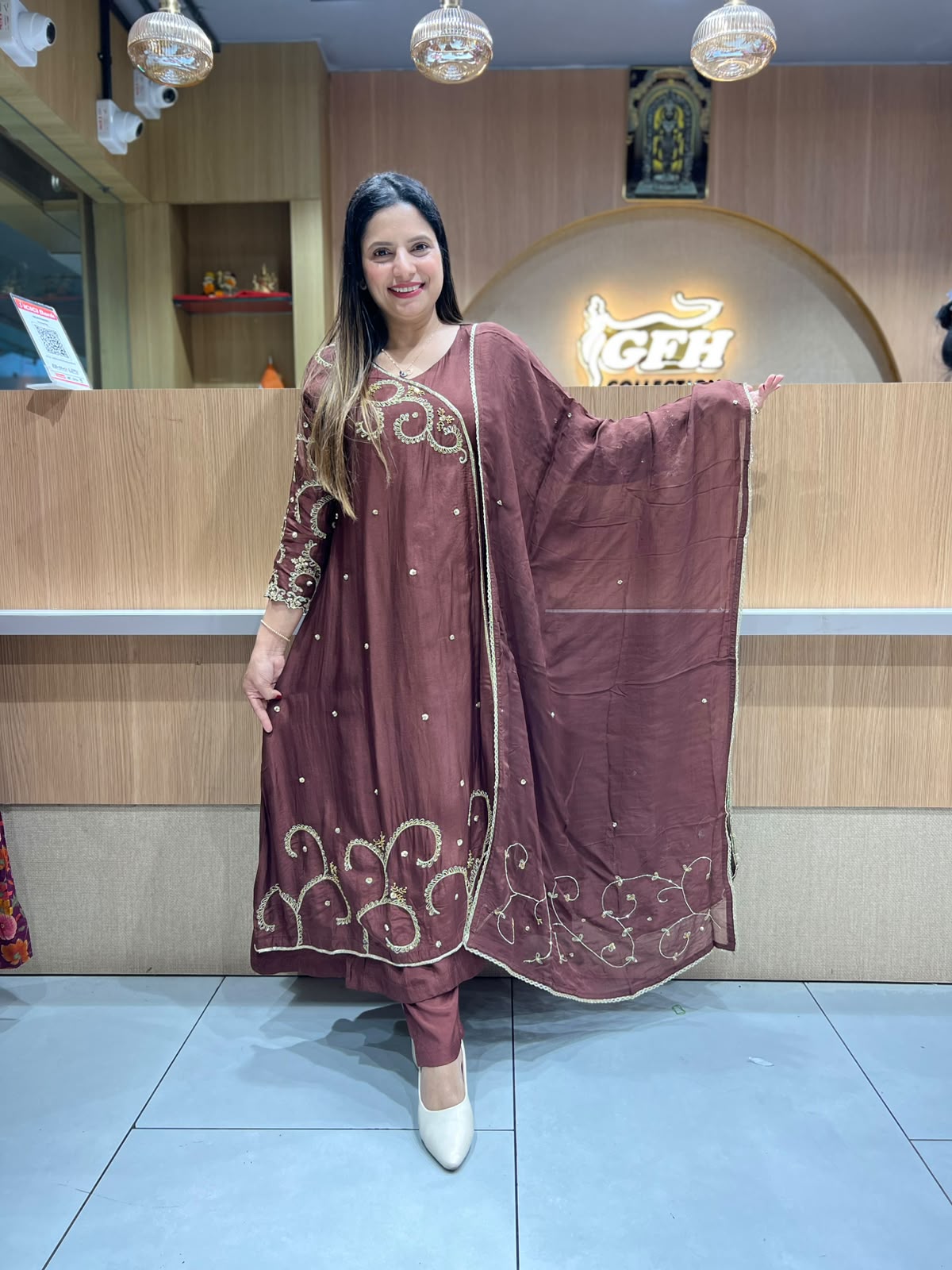 Pure Dola Silk Brown 3pc Set