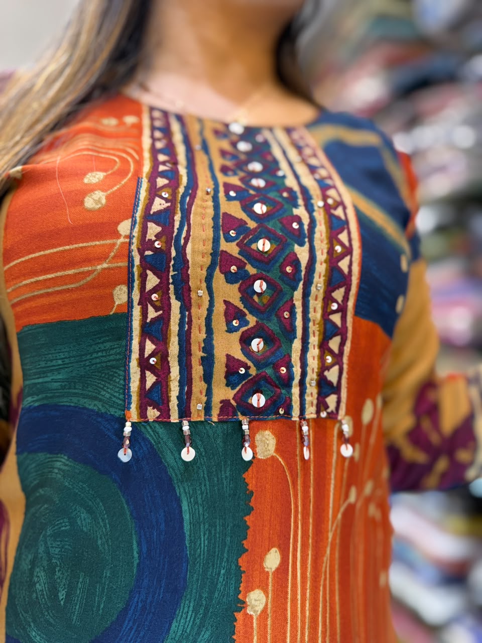 Pure Gaji Silk Multi Colour 2pc Set
