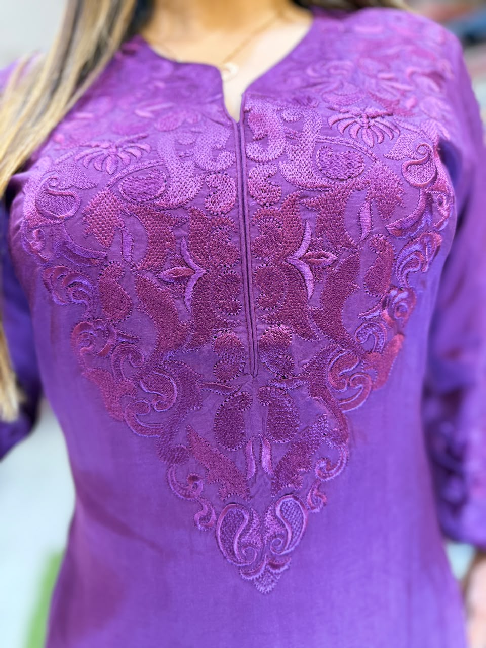 Pure Muslin Purple Cordset