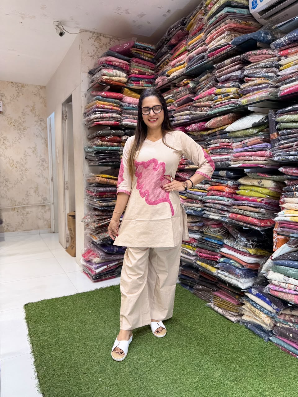 Pure Daabu Cotton Off White 2pc Set